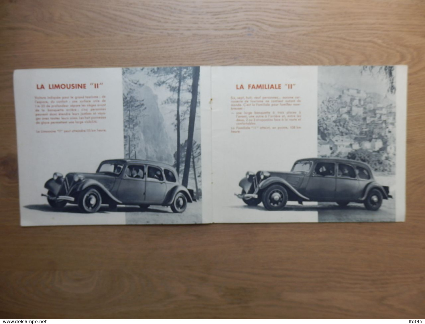 DOCUMENT PUBLICITAIRE CITROËN TRACTION AVANT BERLINE 7 BERLINE II LEGERE.... - Automobile