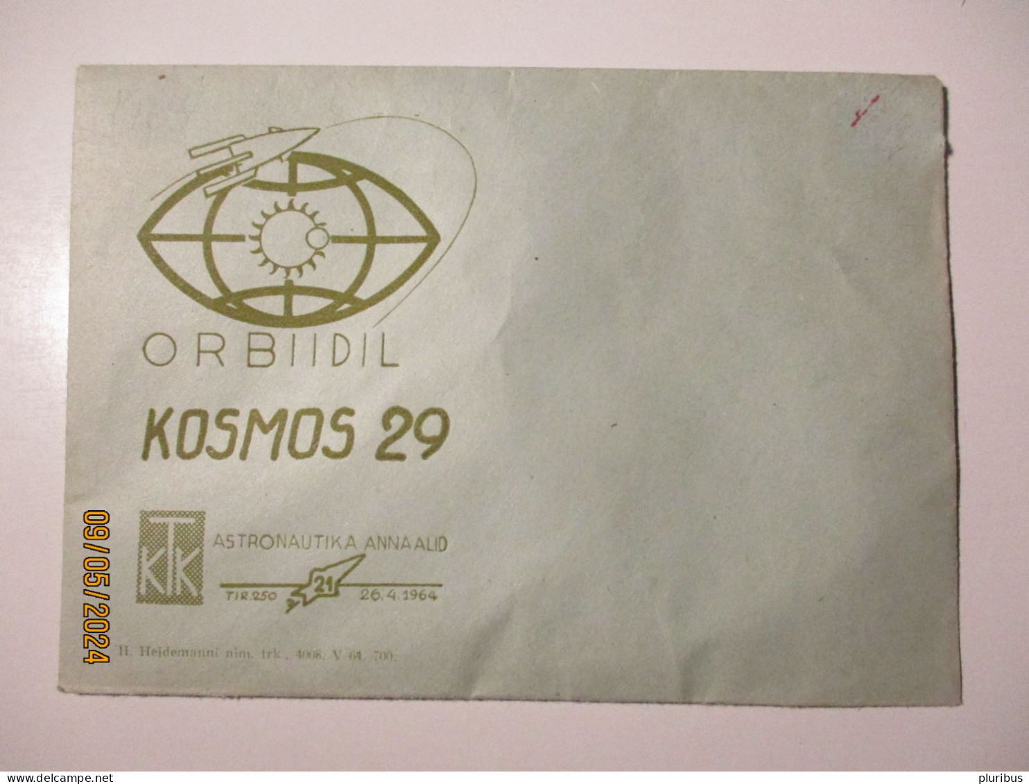RUSSIA USSR ESTONIA SPACE COVER 1964 KOSMOS 29 - UdSSR