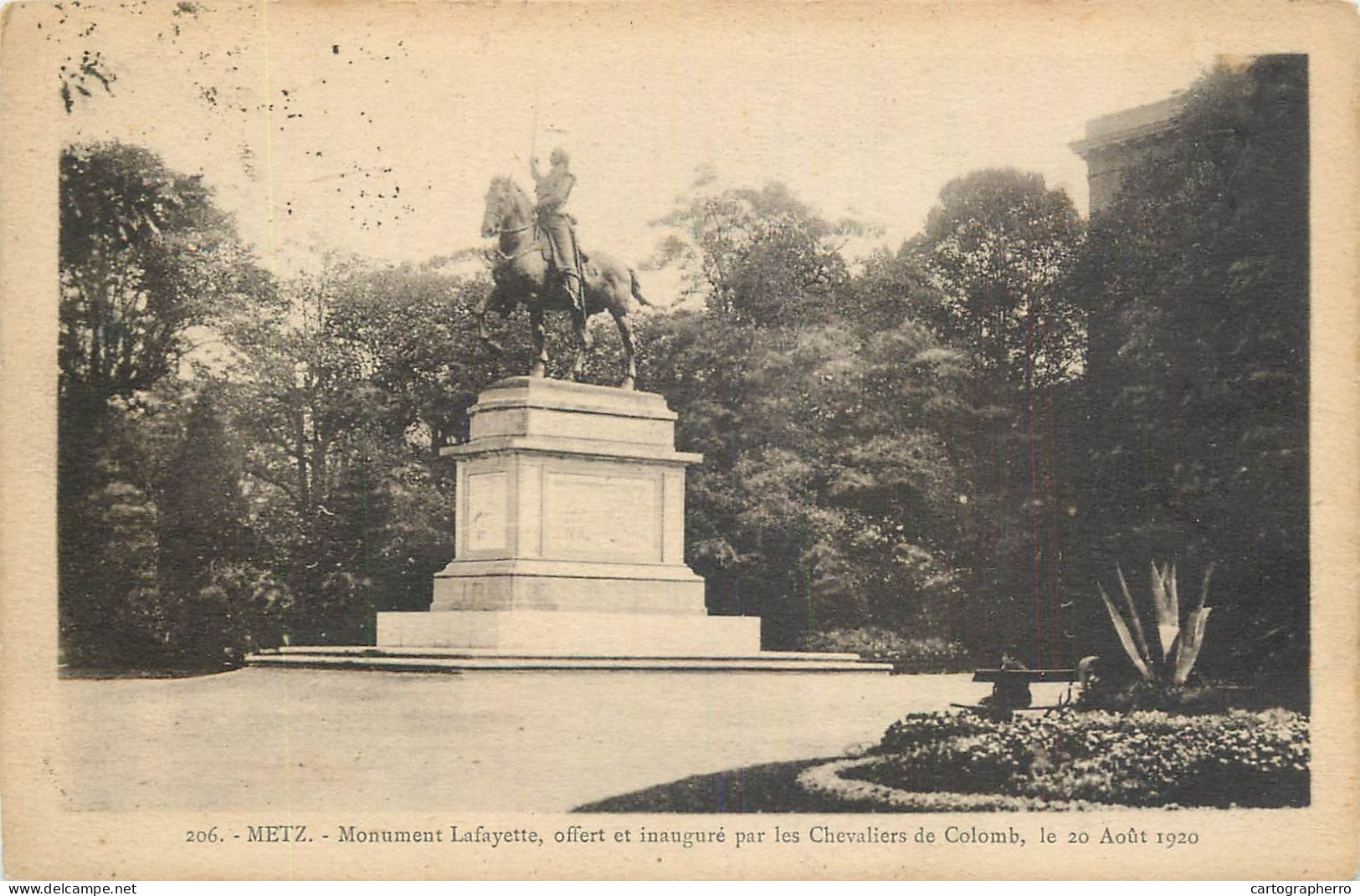 CPA France Metz Monument Lafayette - Metz