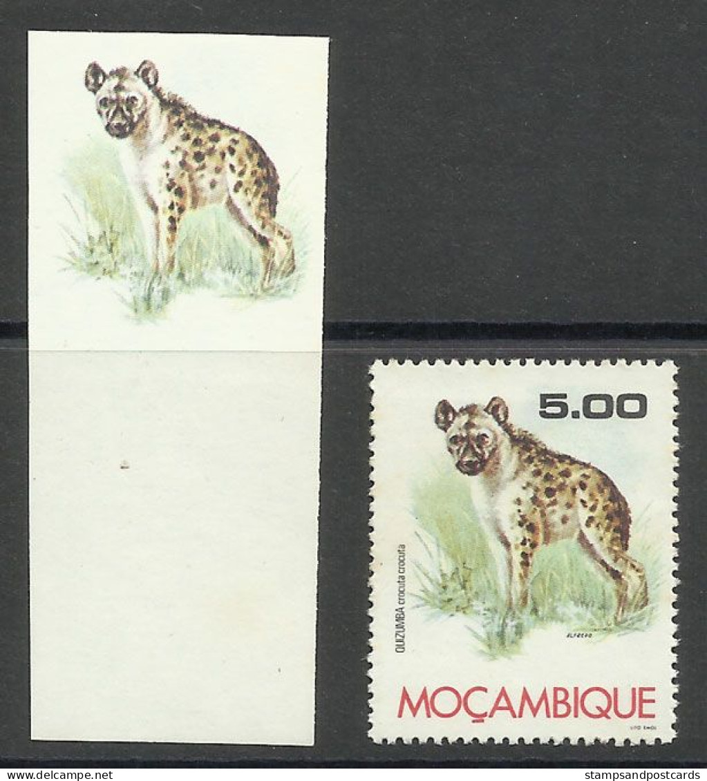 Mozambique 1976 Preuve De Couleur Hyène Tachetée Moçambique 1976 Color Proof Spotted Hyena - Autres & Non Classés