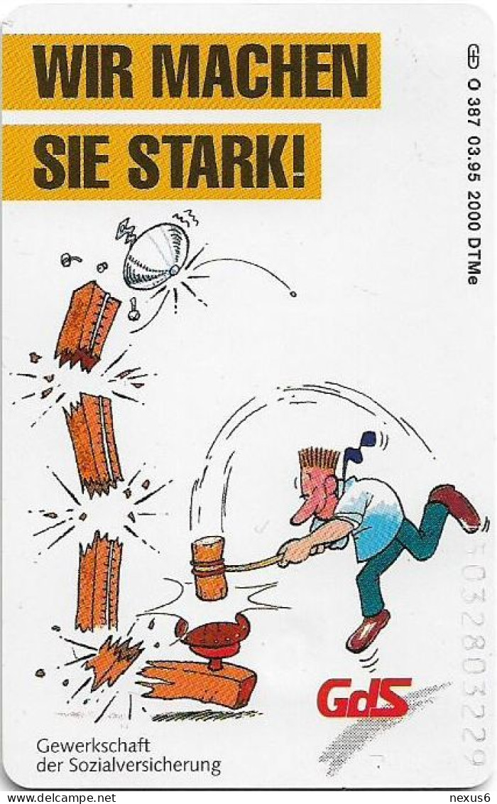 Germany - GdS - Gewerkschaft Der Sozialversicherung 2 - O 0387 - 03.1995, 6DM, 2.000ex, Used - O-Series : Customers Sets
