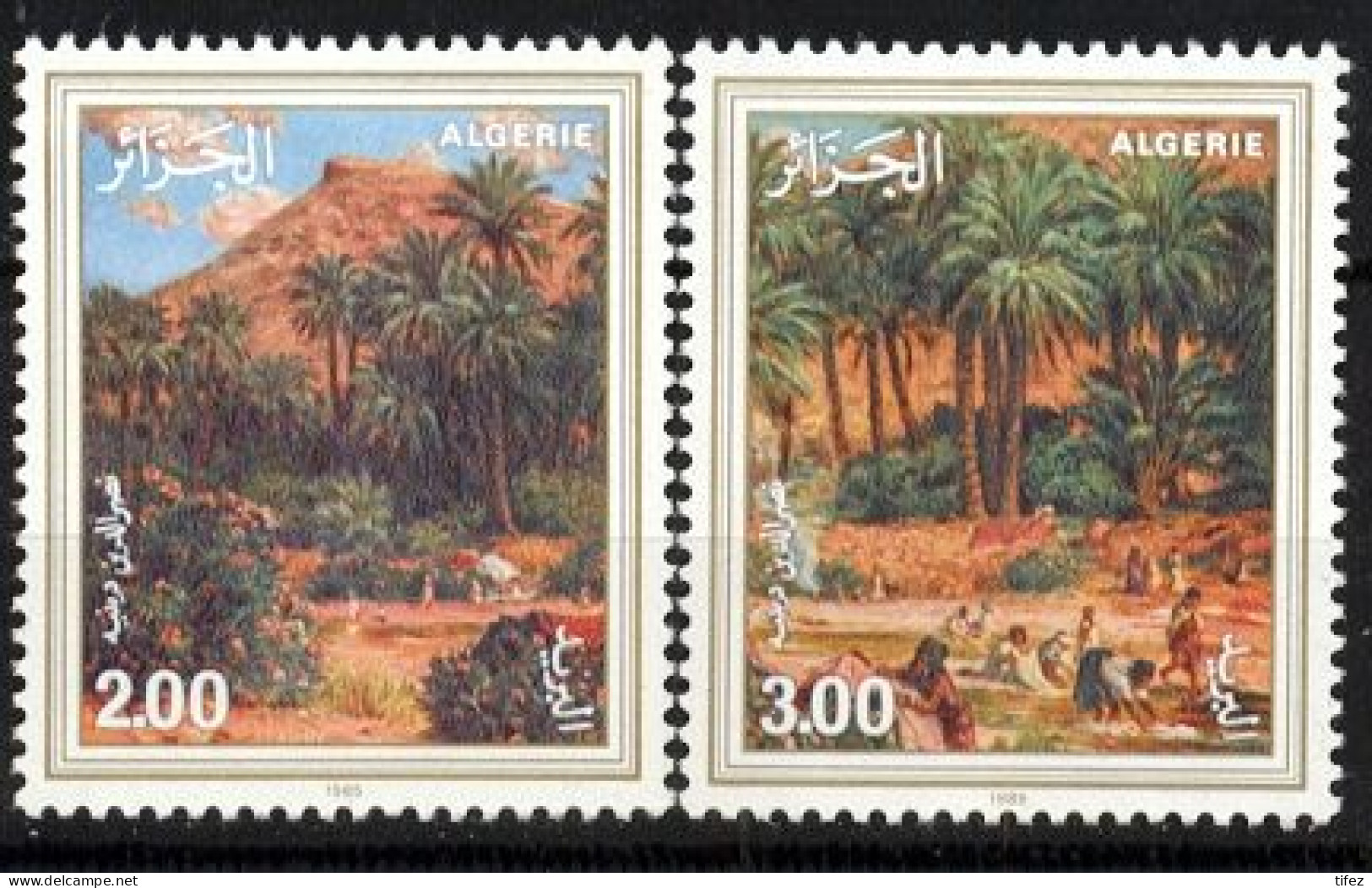 Année 1985-N°852/853 Neufs**MNH : Tableaux De N. DINET : Oasis Et Palmiers - Algerije (1962-...)