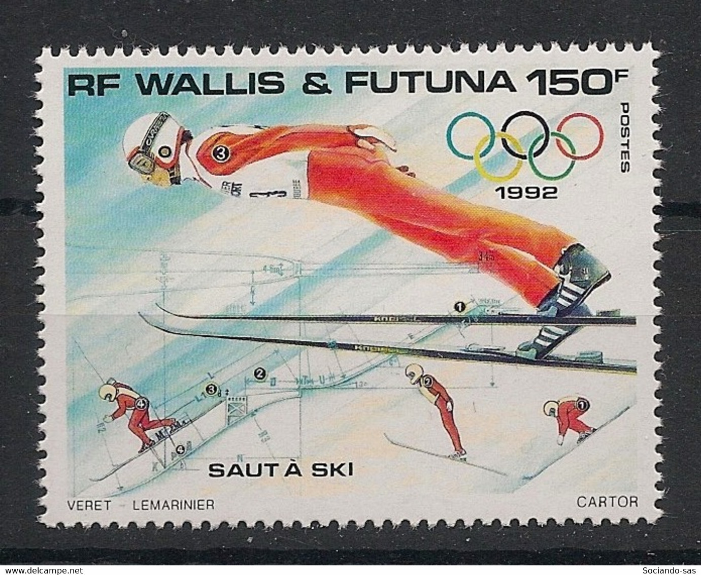WALLIS ET FUTUNA - 1992 - N°YT. 425 - Olympics Albertville - Neuf Luxe ** / MNH / Postfrisch - Unused Stamps
