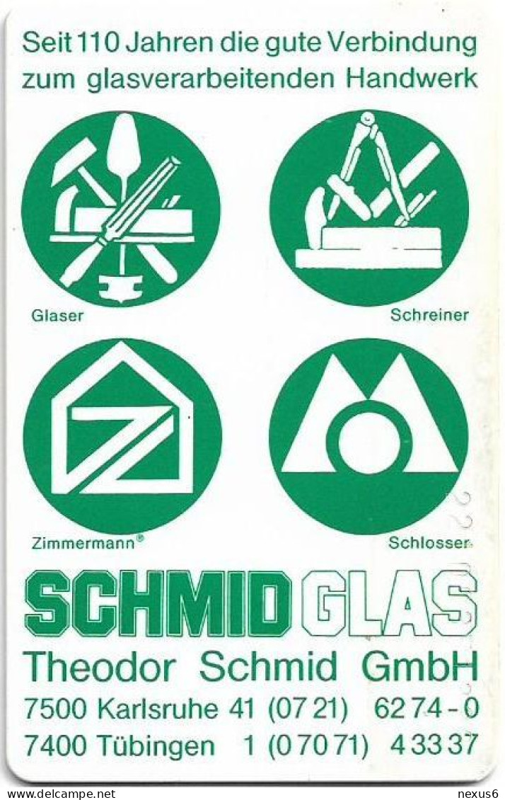 Germany - Theodor Schmid GmbH - Glashandwerk - O 0298 - 10.1992, 6DM, 1.000ex, Used - O-Series : Séries Client