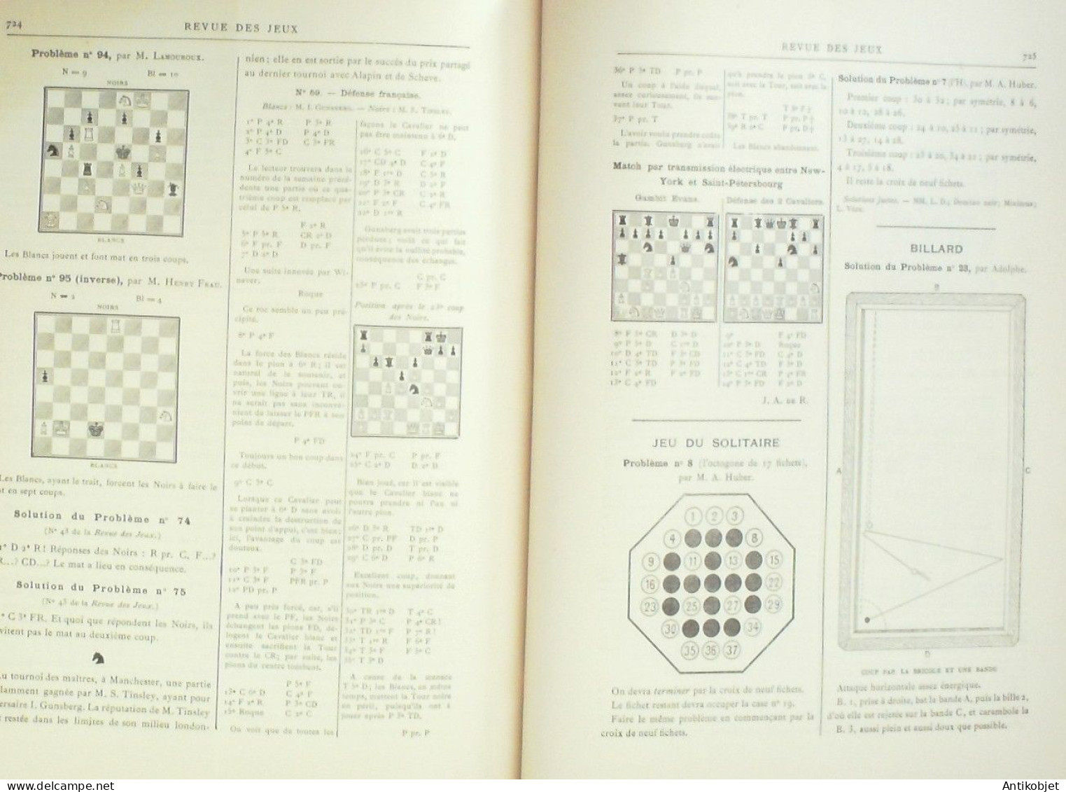 Moniteur des revue de jeux & Matches x 57 revues (1889-90) rare