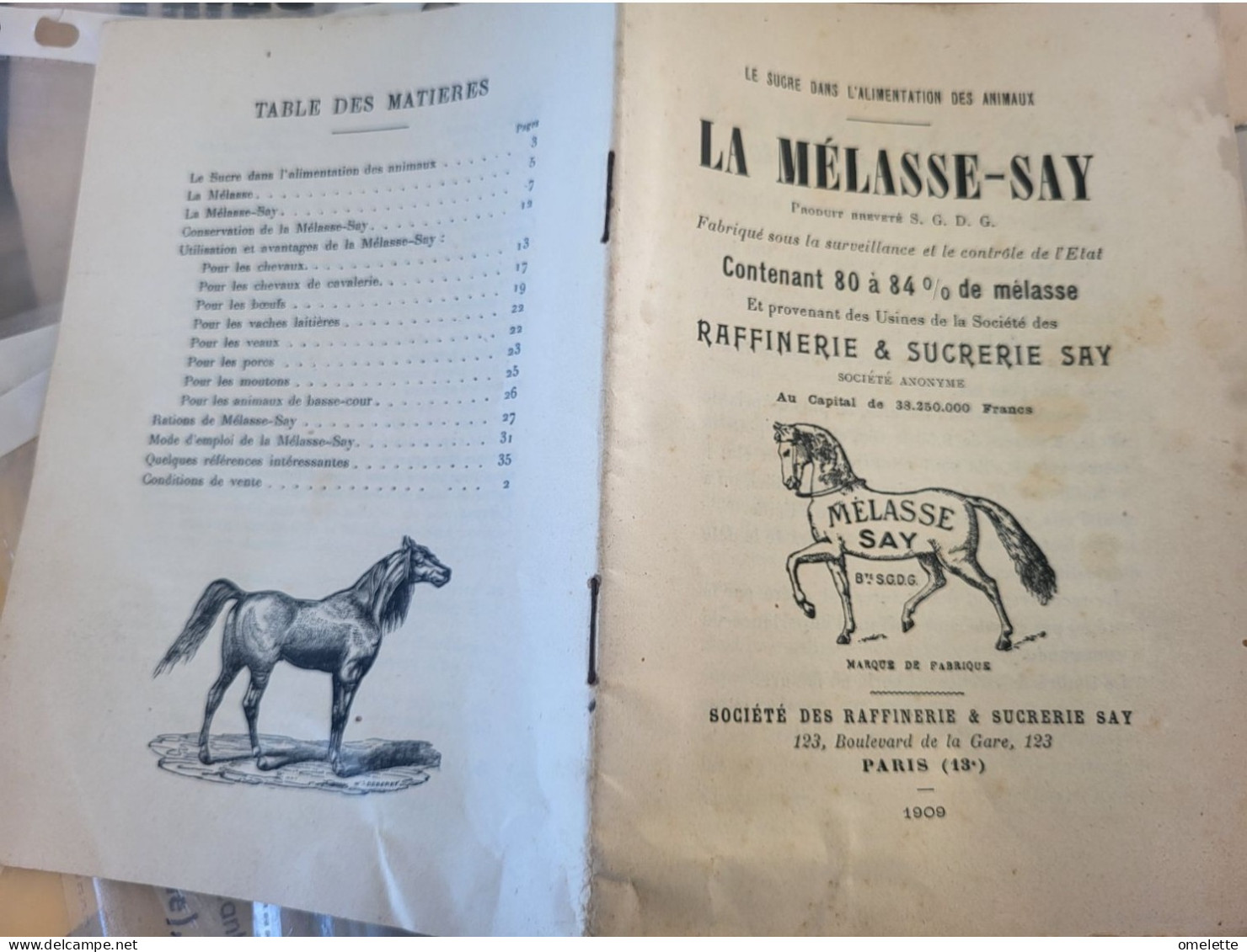 MELASSE SAY /RAFFINERIE ET SUCRERIE SAY - 1900 – 1949