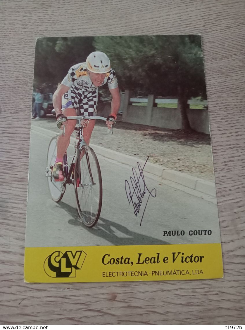 Signé Cyclisme Cycling Ciclismo Ciclista Wielrennen Radfahren COUTO PAULO (Recer-Boavista 1991) - Cycling