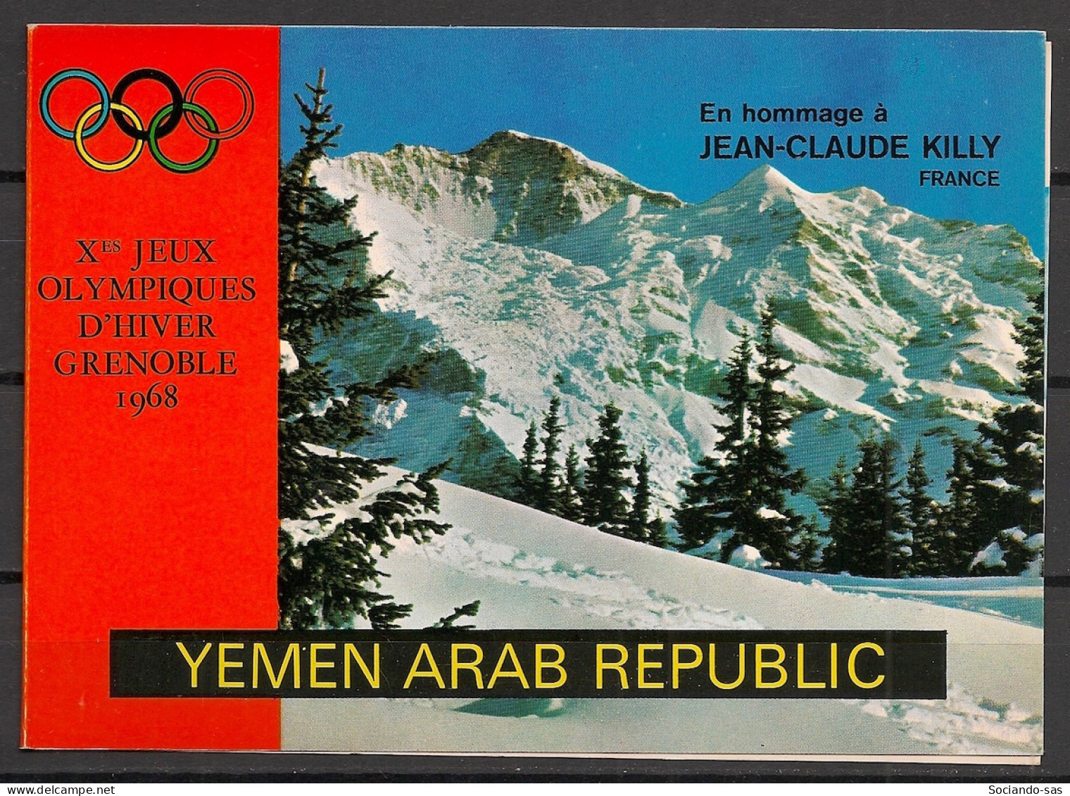 YEMEN - 1968 - N°Mi. 708A - Olympics / Killy / Timbre En Or Dans Carnet De Présentatio - Neuf Luxe ** / MNH / Postfrisch - Yémen