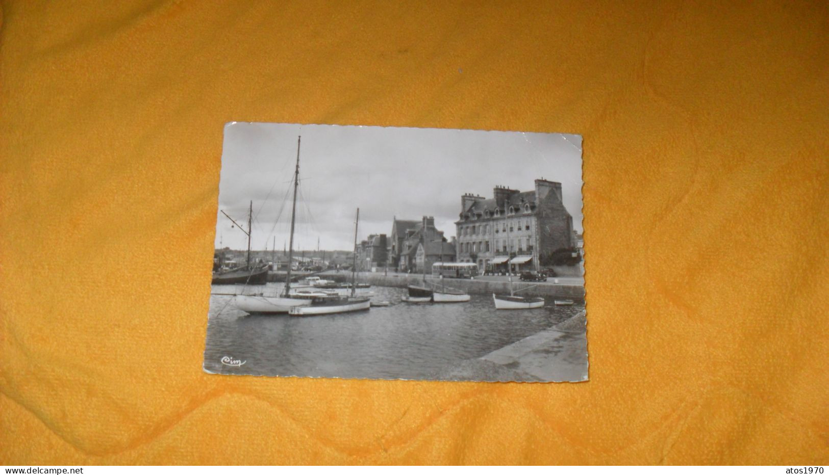 CARTE POSTALE ANCIENNE CIRCULEE DE 1954../ PAIMPOL.- VUE DU BASSIN ... CACHET + TIMBRE - Paimpol