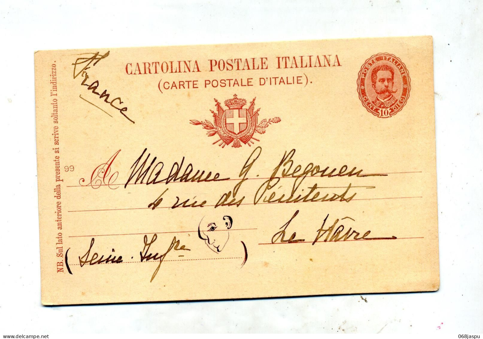 Carte Postale 10 Roi - Stamped Stationery