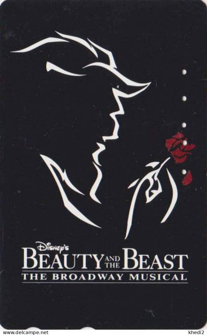 Télécarte JAPON / 110-173139 - DISNEY - FILM BEAUTY & THE BEAST ** BROADWAY MUSICAL ** - Movie JAPAN Free Phonecard - Disney
