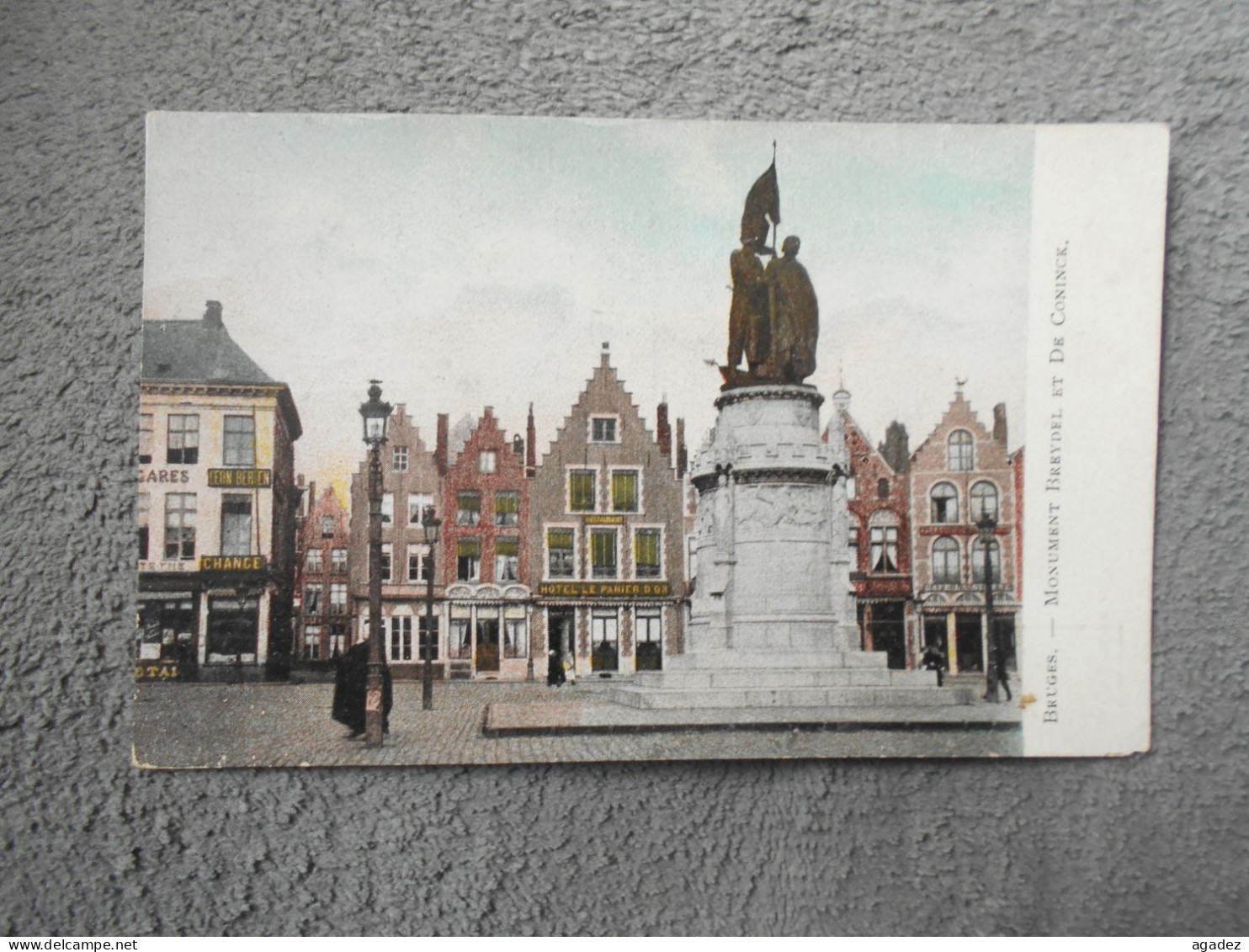 Cpa Brugge Bruges Monument Breydel Et De Coninck Publicité Lessive Du Genien - Brugge