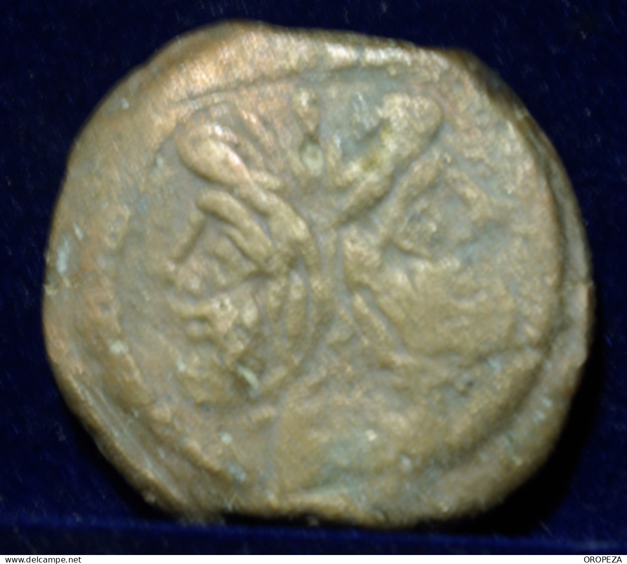 3 - EXTRAORDINARIO  AS  DE  JANO - SERIE SIMBOLOS -  ANCLA - MBC - Republiek (280 BC Tot 27 BC)
