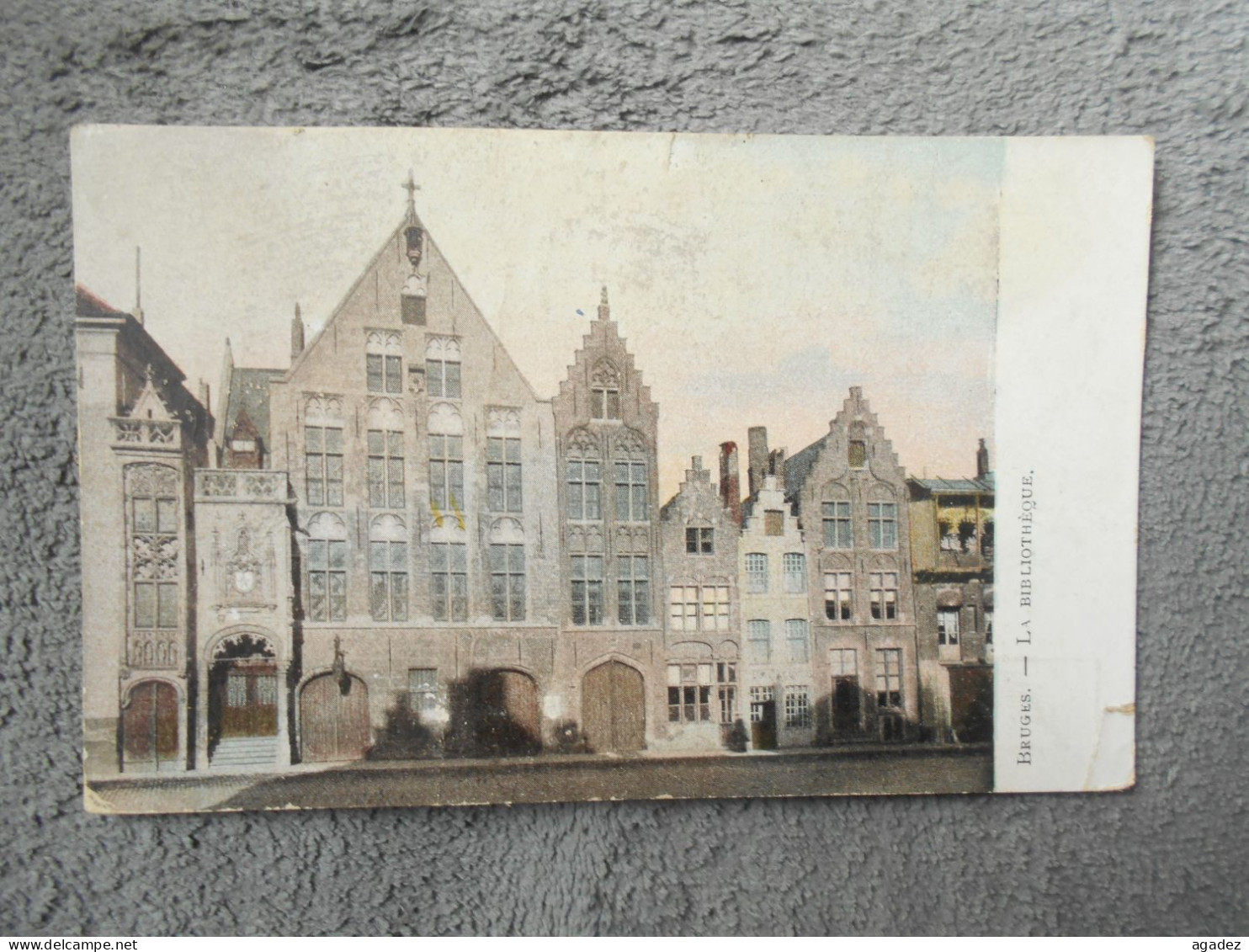 Cpa Brugge Bruges La Bibliotheque   Publicité Lessive Du Genien - Brugge