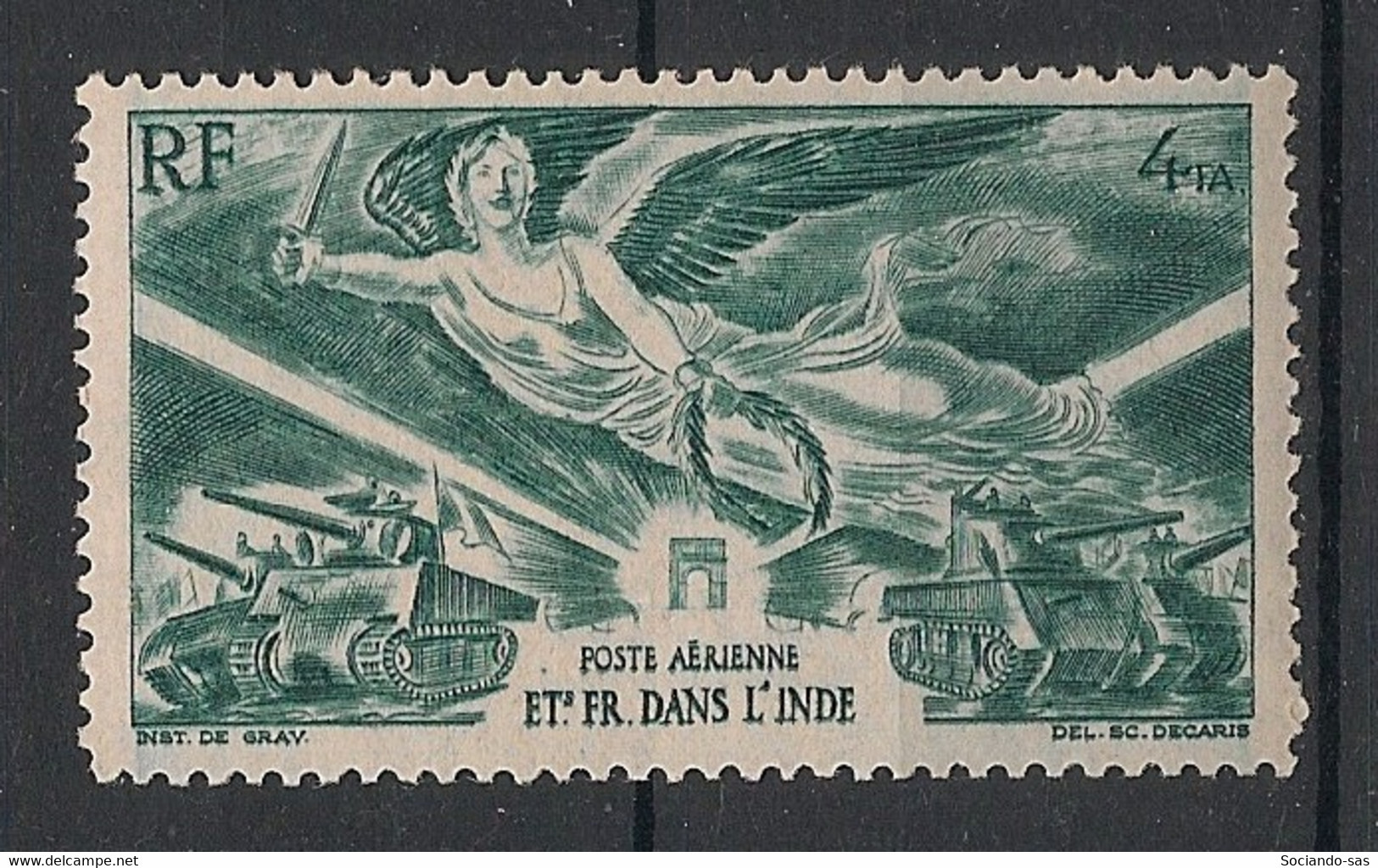 INDE - 1946 - Poste Aérienne PA N°YT. 10 - Victoire - Neuf Luxe ** / MNH / Postfrisch - Ungebraucht