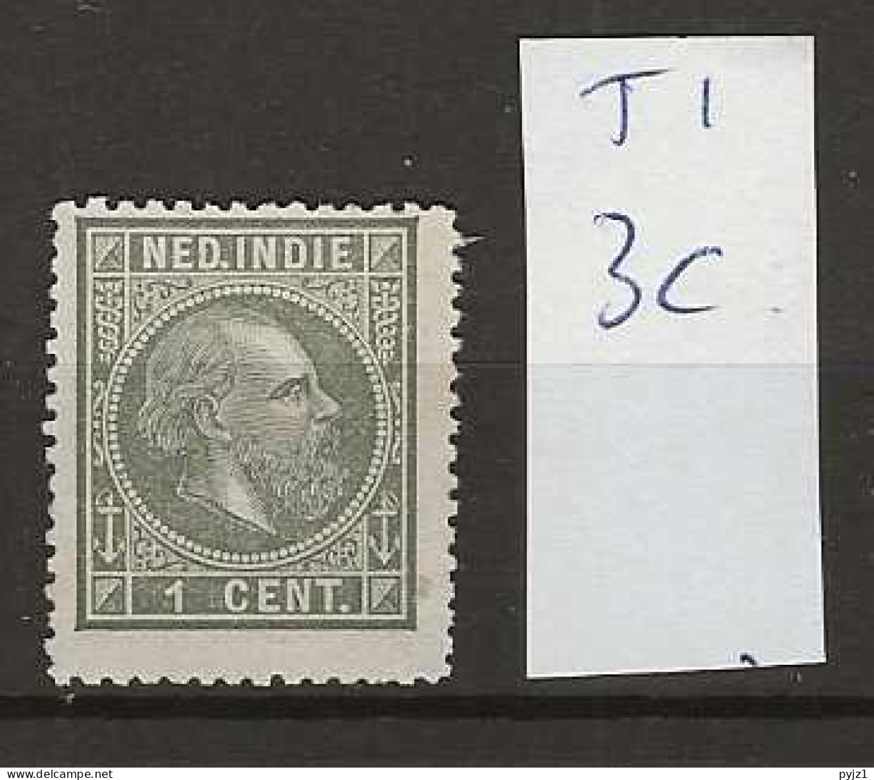 1870 MH Nederlands Indië NVPH  3C Perf  13 1/4 X 14 Kl G - Indes Néerlandaises