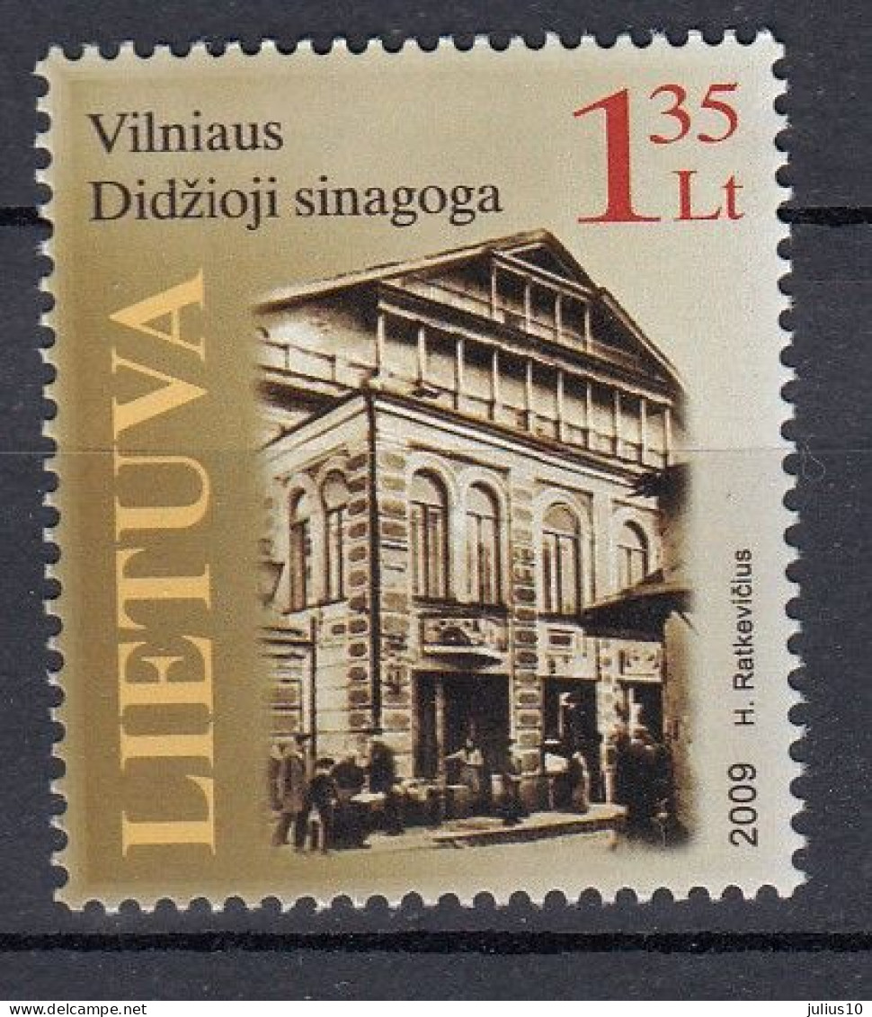LITHUANIA 2009 Great Vilnius Synagogue Judaica MNH(**) Mi 1008 #Lt922 - Lituania