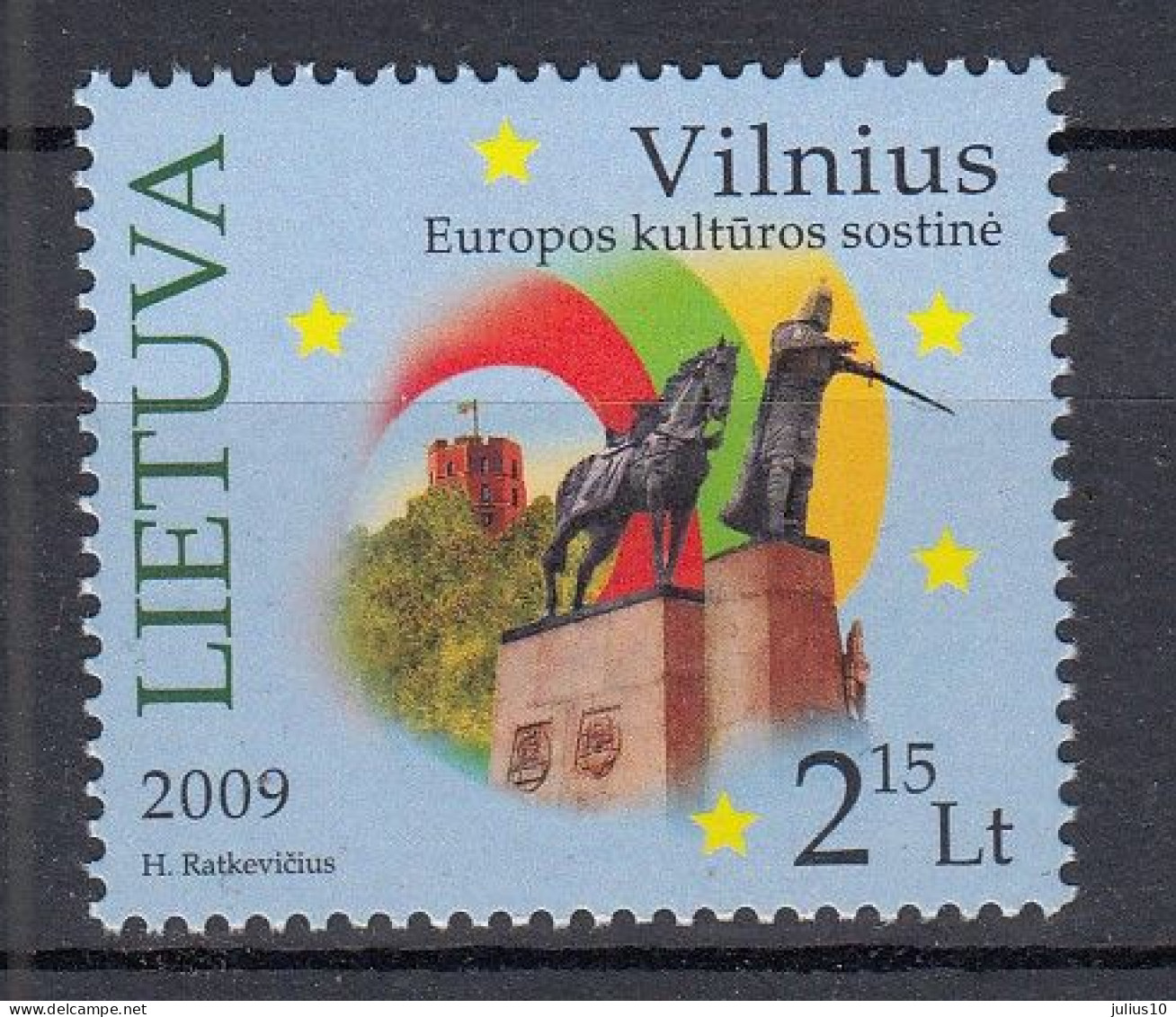 LITHUANIA 2009 Vilnius Castle Monument MNH(**) Mi 1005 #Lt923 - Lituania