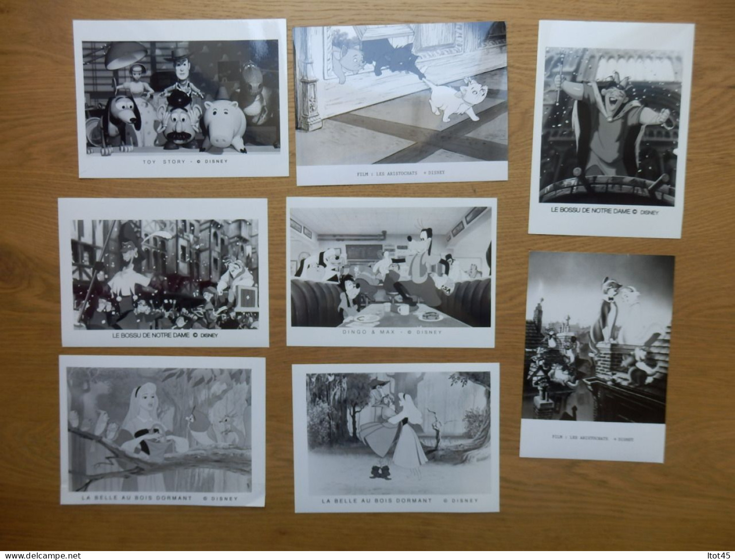LOT DE 11 PHOTOS WALT DISNEY LES ARISTOCHATS LA BELLE AU BOIS DORMANT TOY STORY... - Photographs