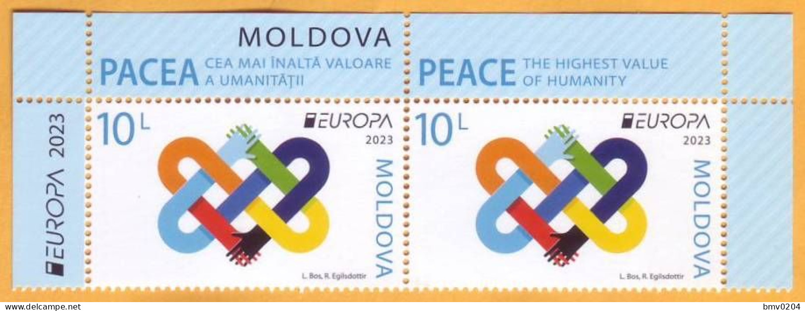 2023  Moldova  „Europa 2023. PEACE – The Highest Value Of Humanity.” 2v Mint - 2023