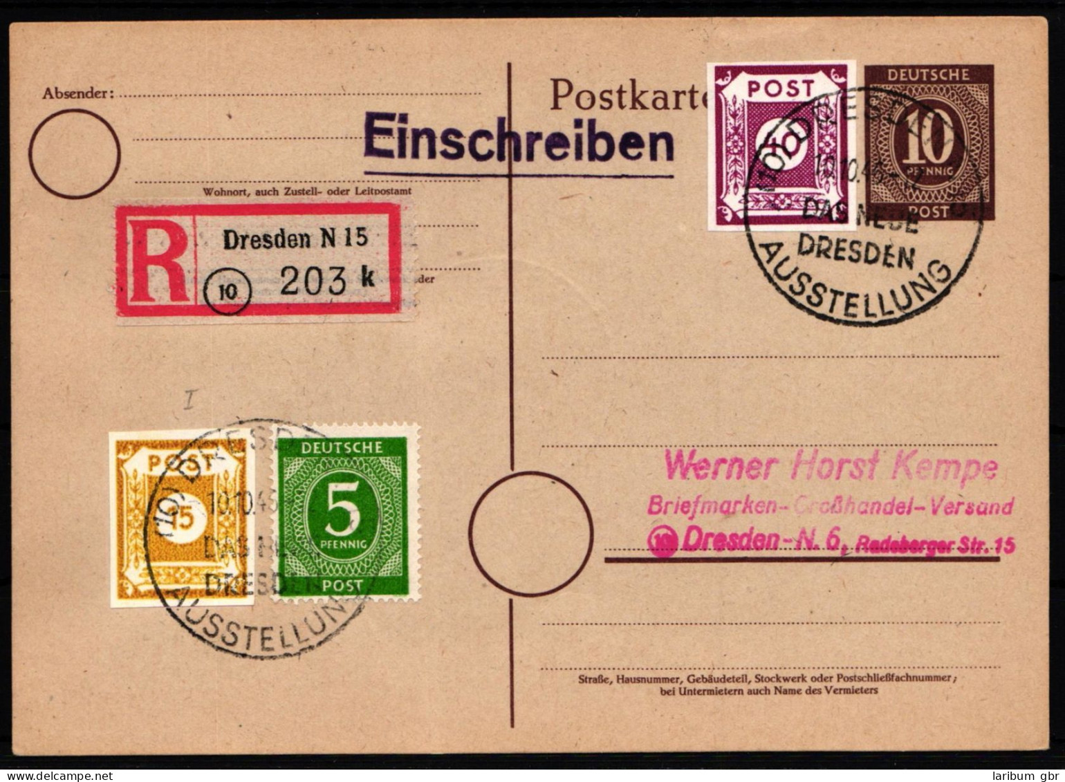 SBZ 47AaI Gestempelt Auf Postkarte Geprüft Ströh BPP #HN941 - Autres & Non Classés