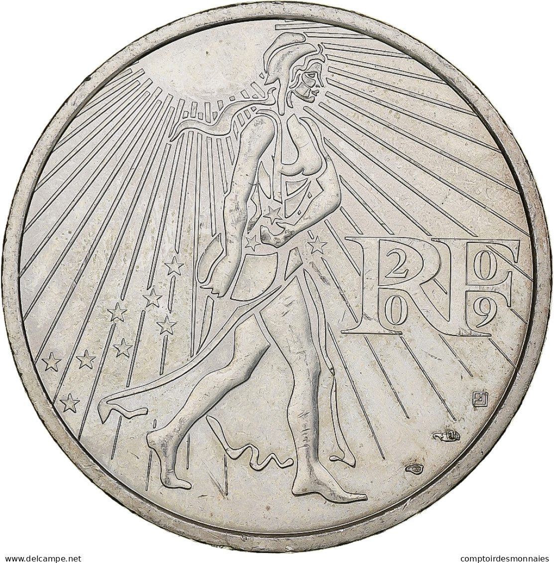 France, 25 Euro, Semeuse, 2009, MDP, Argent, SPL - France