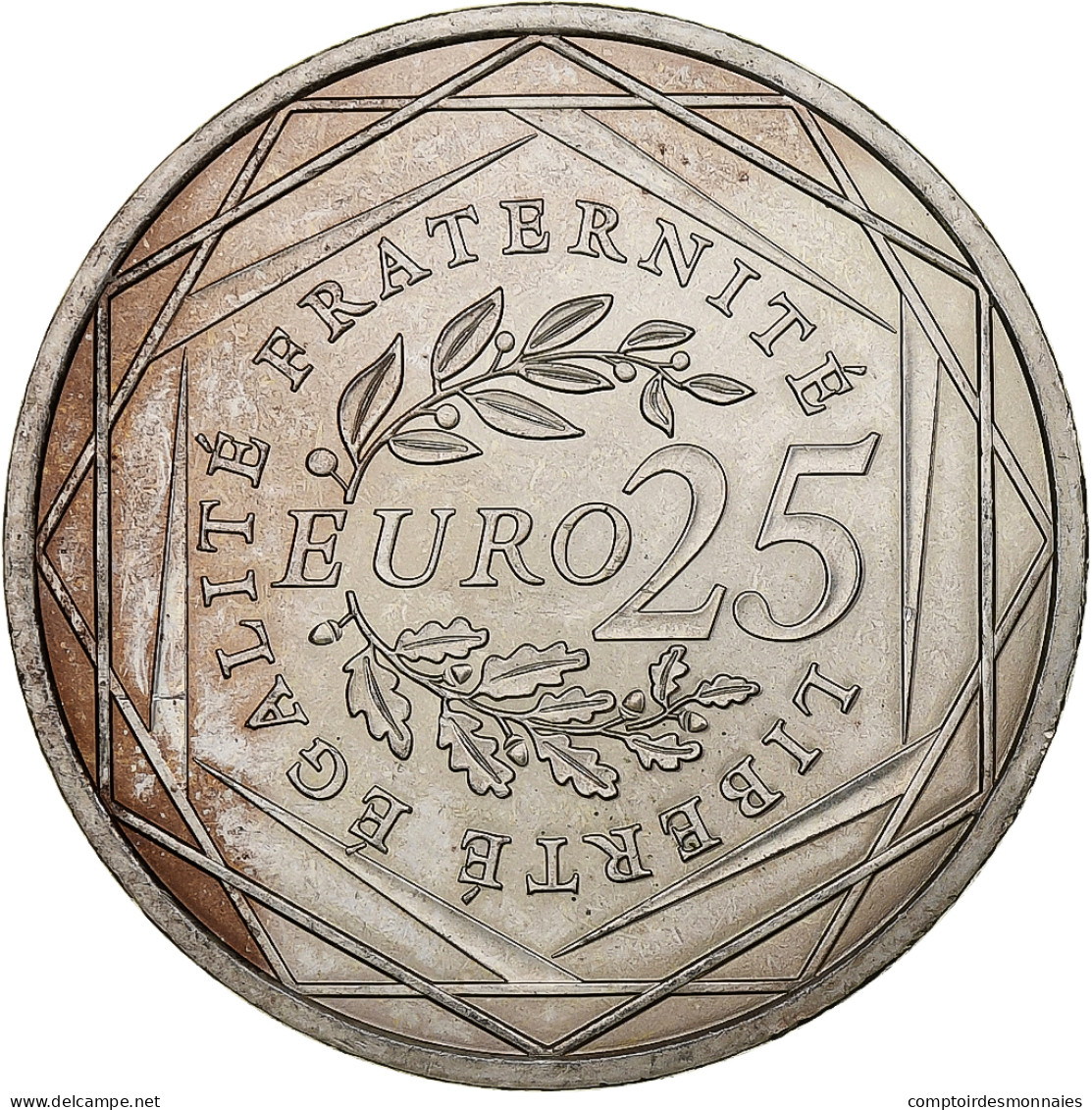 France, 25 Euro, Semeuse, 2009, MDP, Argent, SPL - France