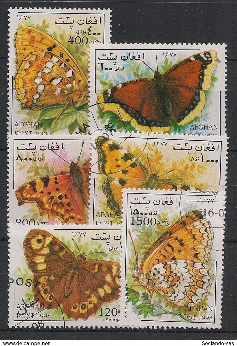 AFGHANISTAN - 1998 - N°Mi. 1798 à 1803 - Papillons / Butterflies - Oblitéré / Used - Mariposas