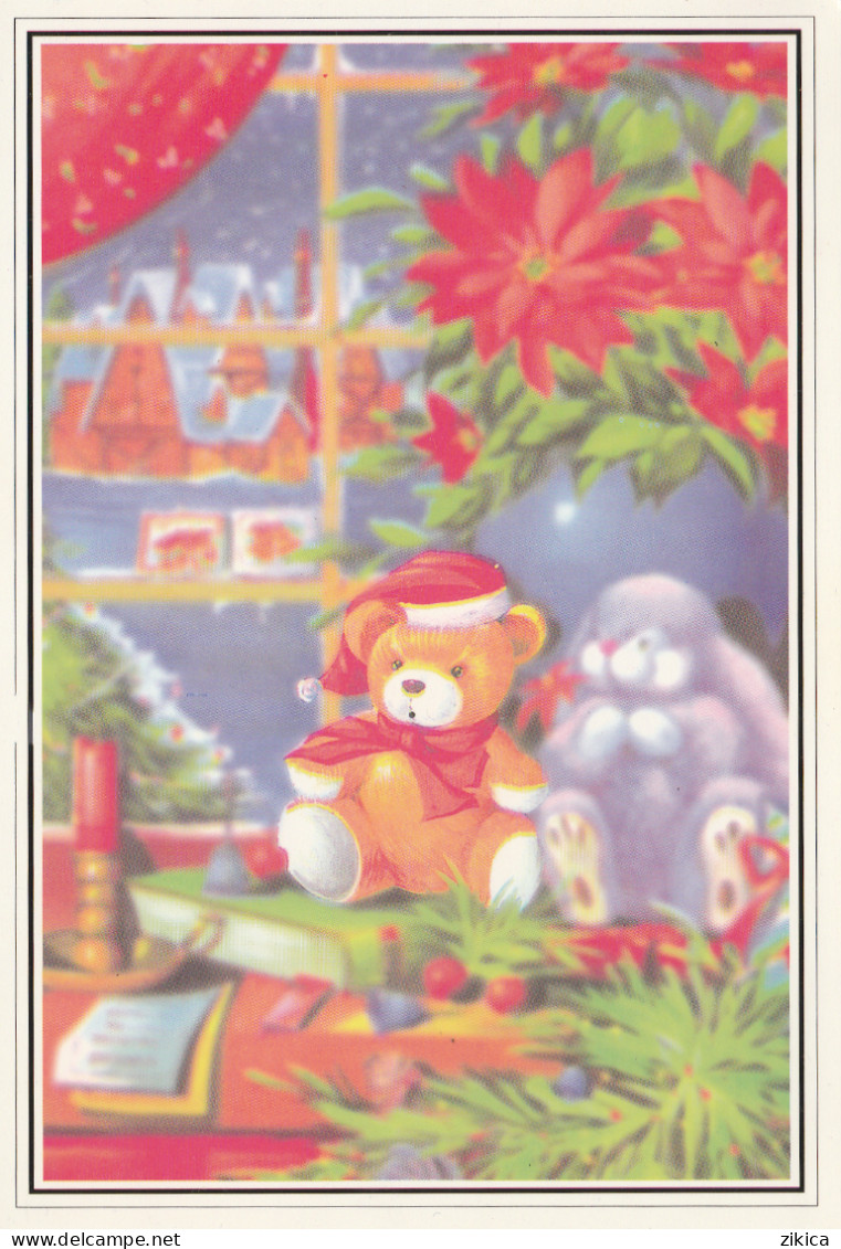 New Year Postcard Of Macedonia 1997,Teddy Bear - Nouvel An