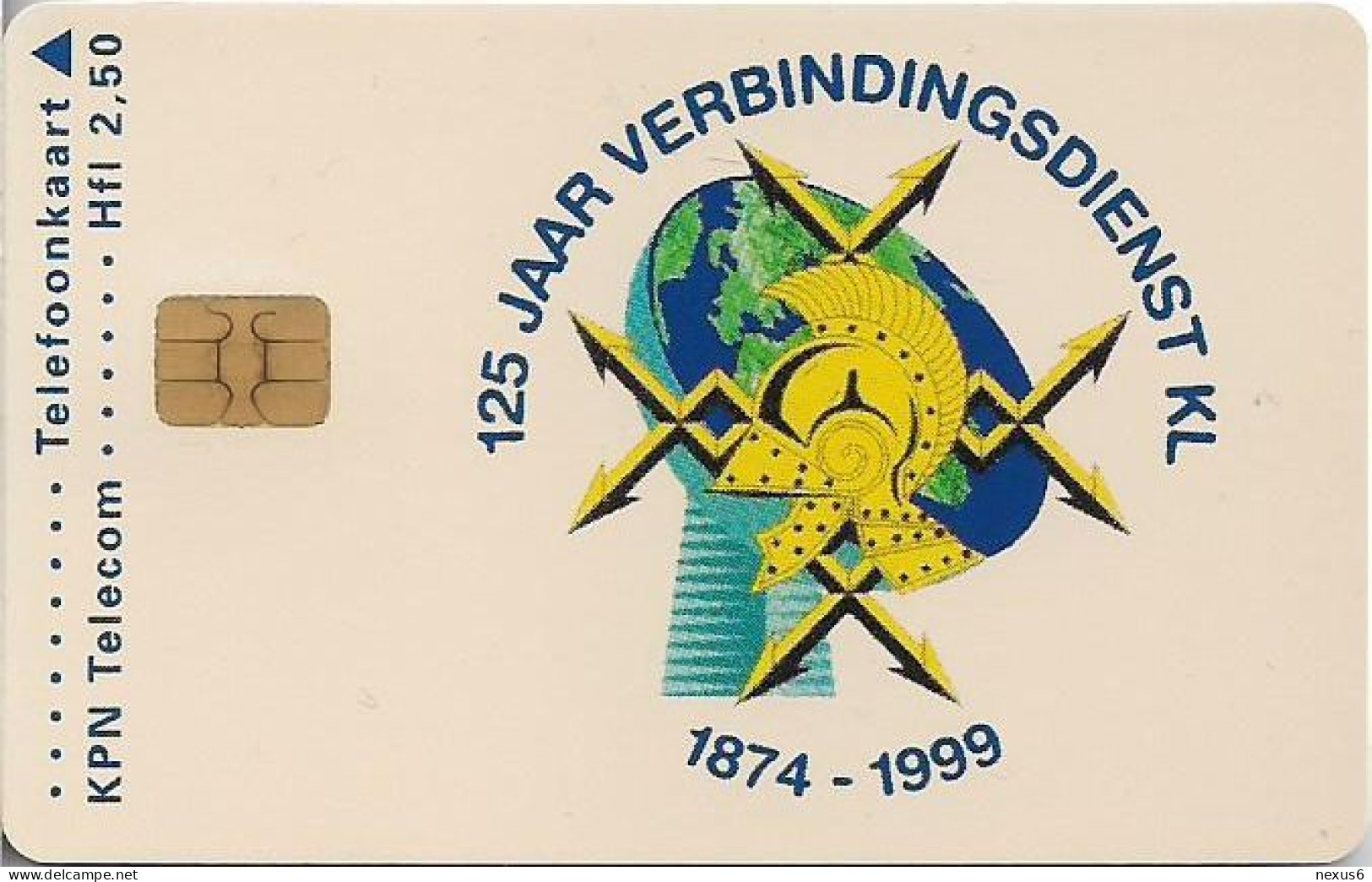 Netherlands - KPN - Chip - CRD655 - 125 Jaar Verbindingsdienst KL, 1999, 2.5ƒ, 1.100ex, Mint - Privat