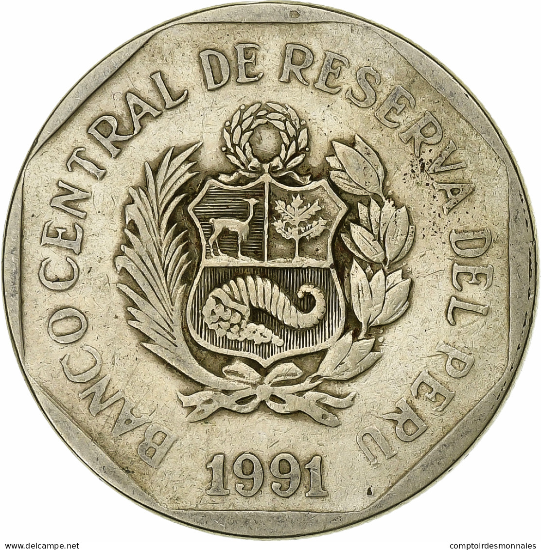 Pérou, Nuevo Sol, 1991, Lima, Cuivre-Nickel-Zinc (Maillechort), TTB, KM:308.1 - Pérou