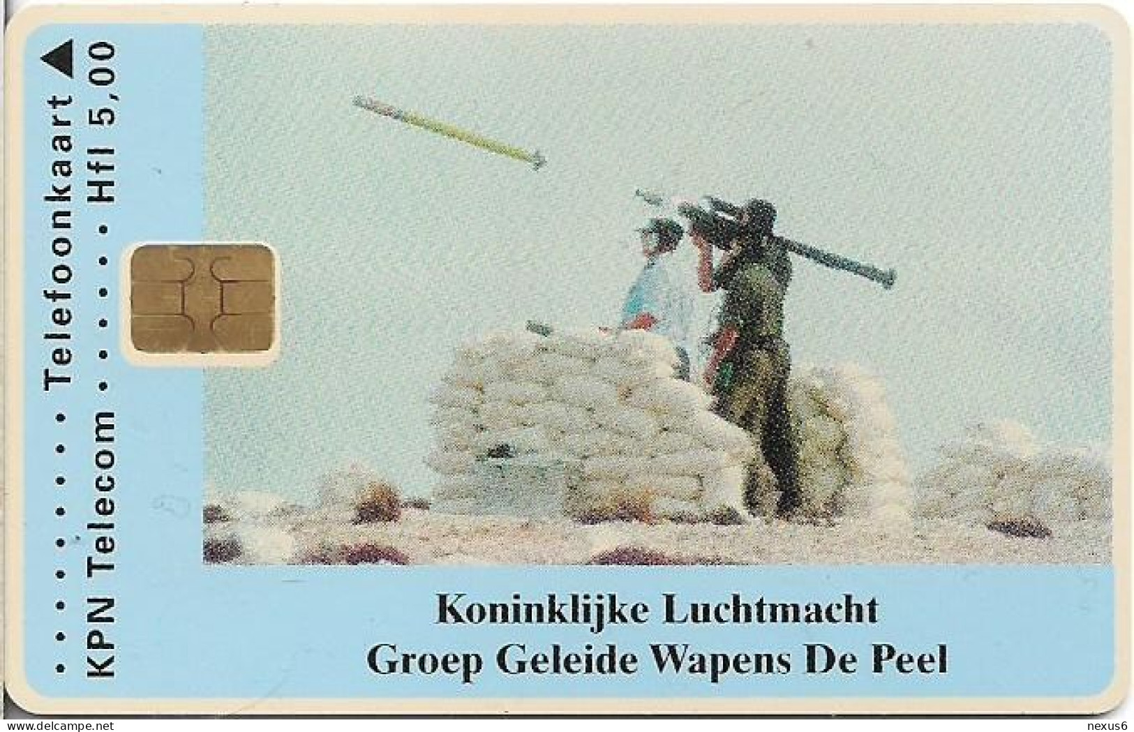 Netherlands - KPN - Chip - CRD677-01 - Koninklijke Luchtmacht GGW De Peel 1 (Reverse 6 Lines), 1999, 5ƒ, 1.000ex, Mint - Private
