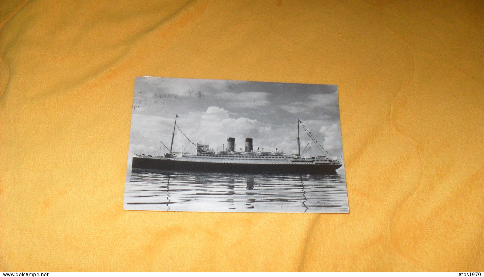 CARTE POSTALE ANCIENNE CIRCULEE DE 1955../ CIE Gie TRANSATLANTIQUE S/S DE GRASSE LIGNE.- LE HAVRE-ANGLETERRE-NEW YORK.. - Passagiersschepen