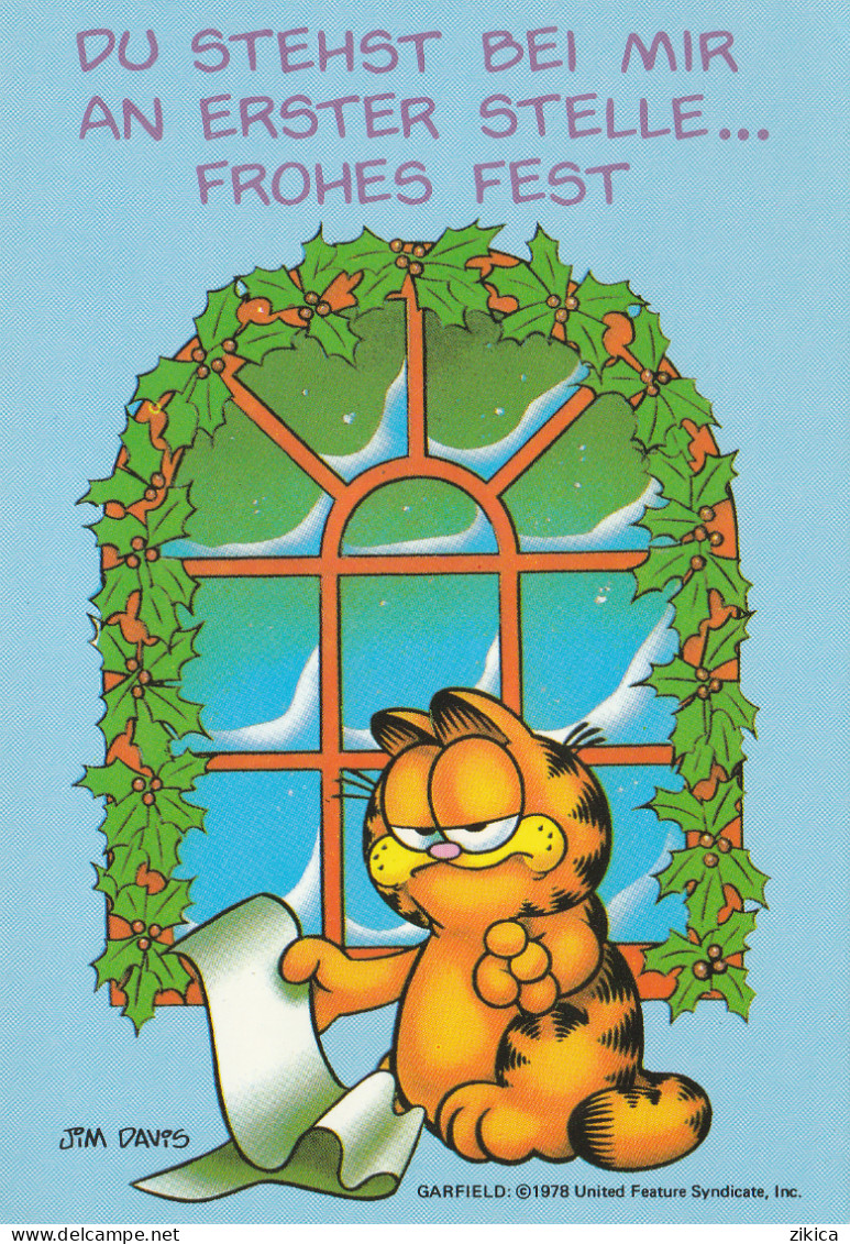 New Year - Christmas, - Garfield . Cat - Autres & Non Classés