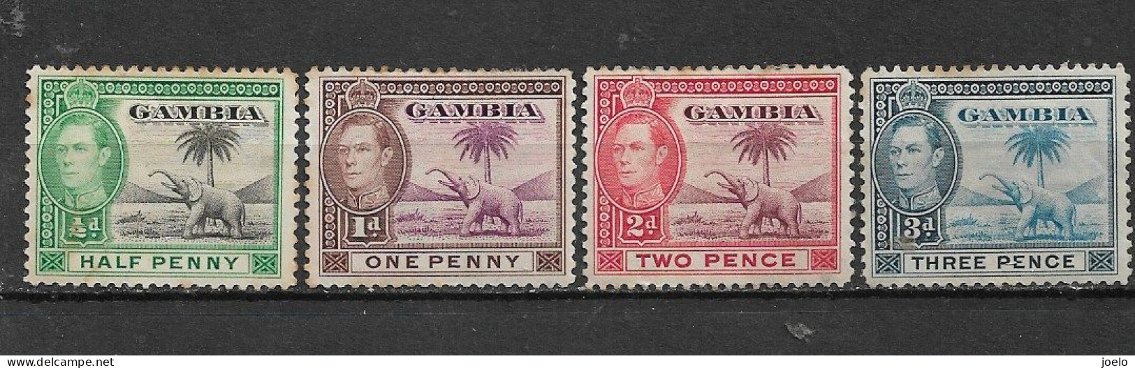 GAMBIA 1938 KGVl DEFINITIVES SHORT SELECTION MH - Gambie (...-1964)