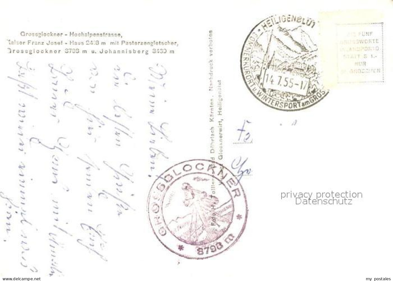 73097102 Grossglockner Hochalpenstrasse Kaiser Franz Josef Haus  Grossglockner - Other & Unclassified