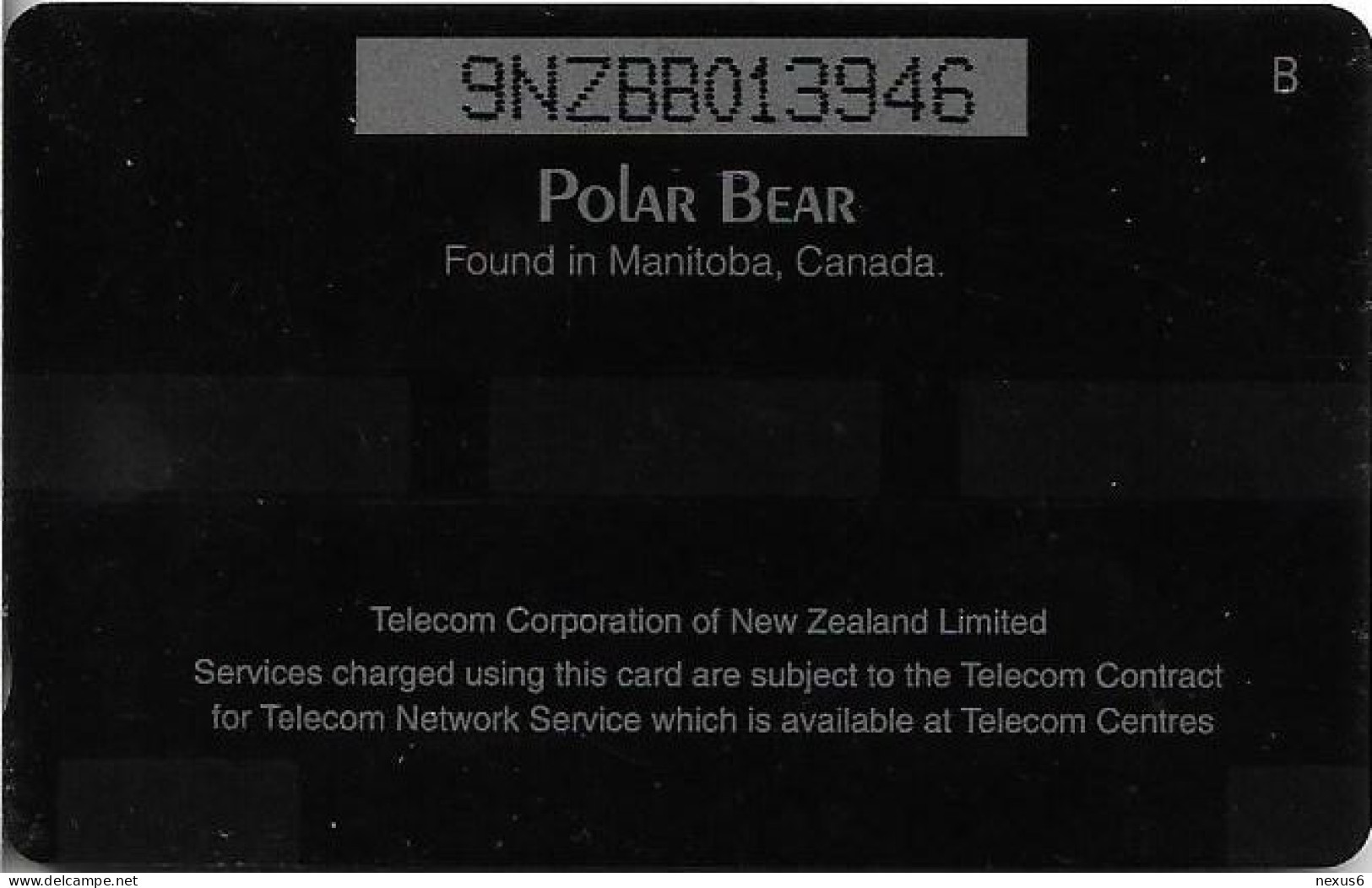 New Zealand - NZT (GPT) - Polar Bear - Animal Series - 9NZBB, 1991, 5$, 100.000ex, Used - Nieuw-Zeeland