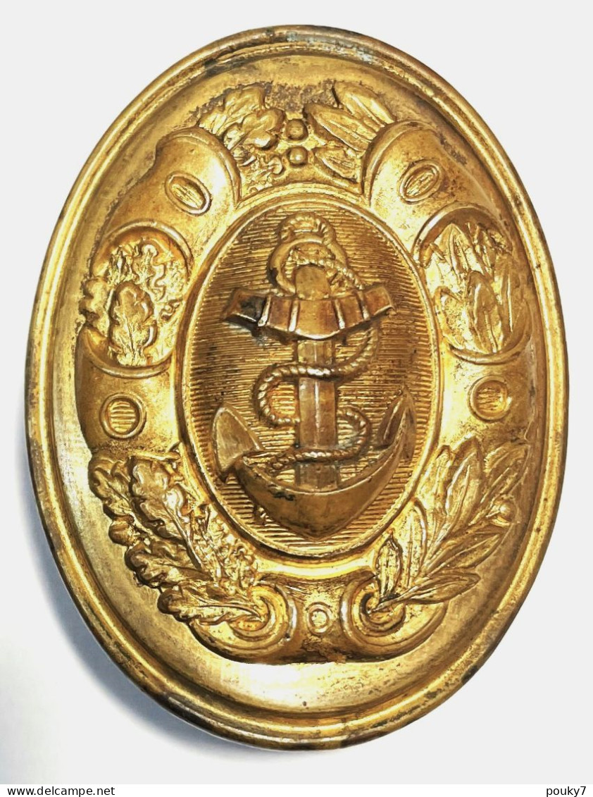 Boucle De Ceinturon D’Officier D’Infanterie De Marine Française - Cascos