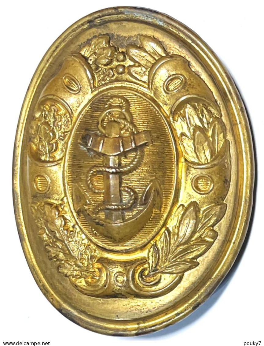 Boucle De Ceinturon D’Officier D’Infanterie De Marine Française - Cascos