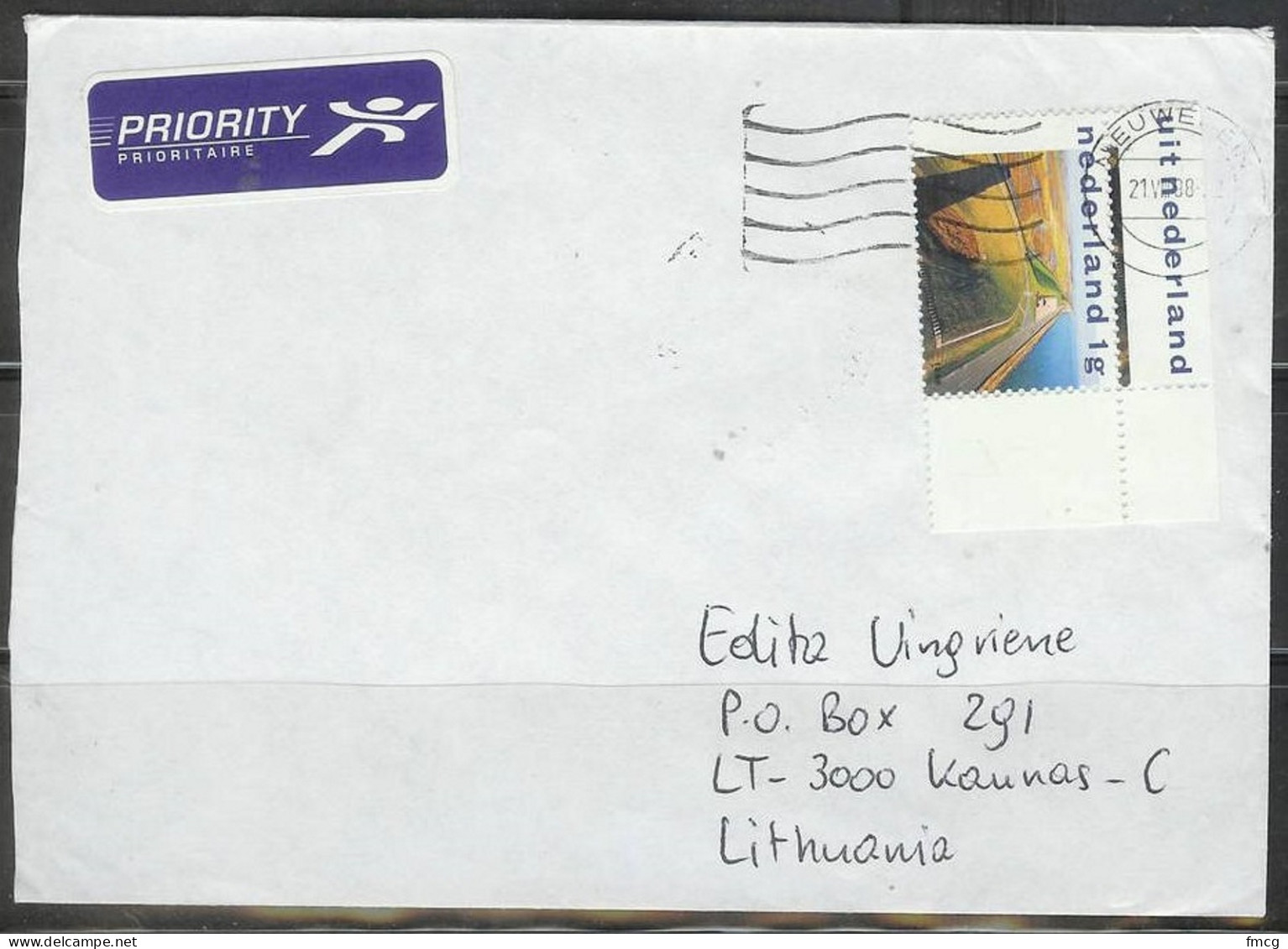 1998 Aerial Water Dike To Lithuania - Cartas & Documentos