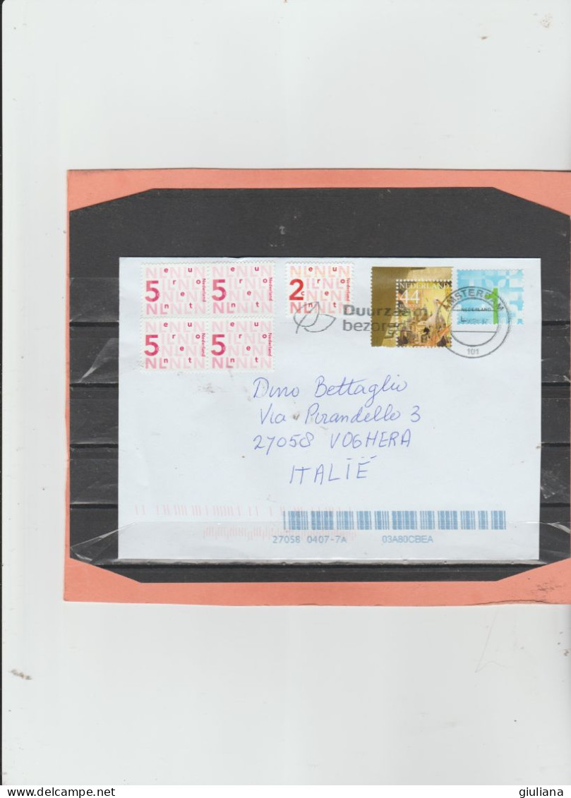 Olanda 2024 - Busta X L'Italia Affrancata Con 7 Stamps - Briefe U. Dokumente