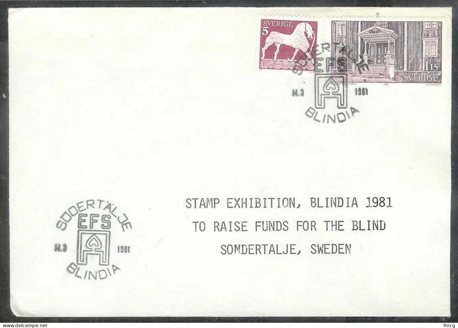 1981 Blinda Stamp Show Cancel (14-3-81) - Brieven En Documenten