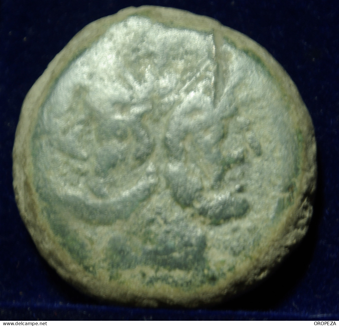 5 - EXTRAORDINARIO  AS  DE  JANO - SERIE SIMBOLOS -  APEX  Y  MARTILLO - MBC - Republiek (280 BC Tot 27 BC)