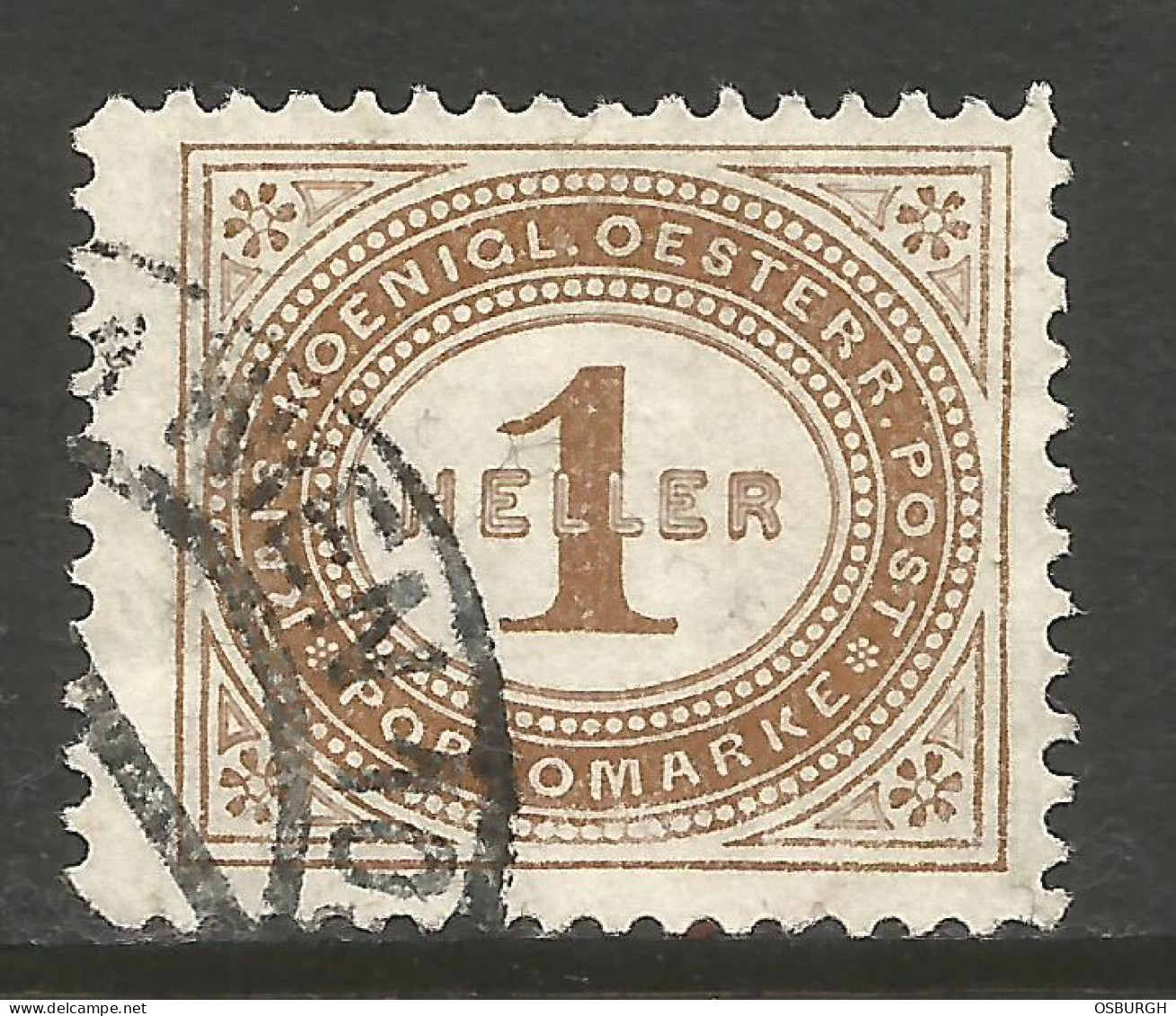 AUSTRIA. 1h POSTAGE DUE PERF 12.5 USED - Portomarken