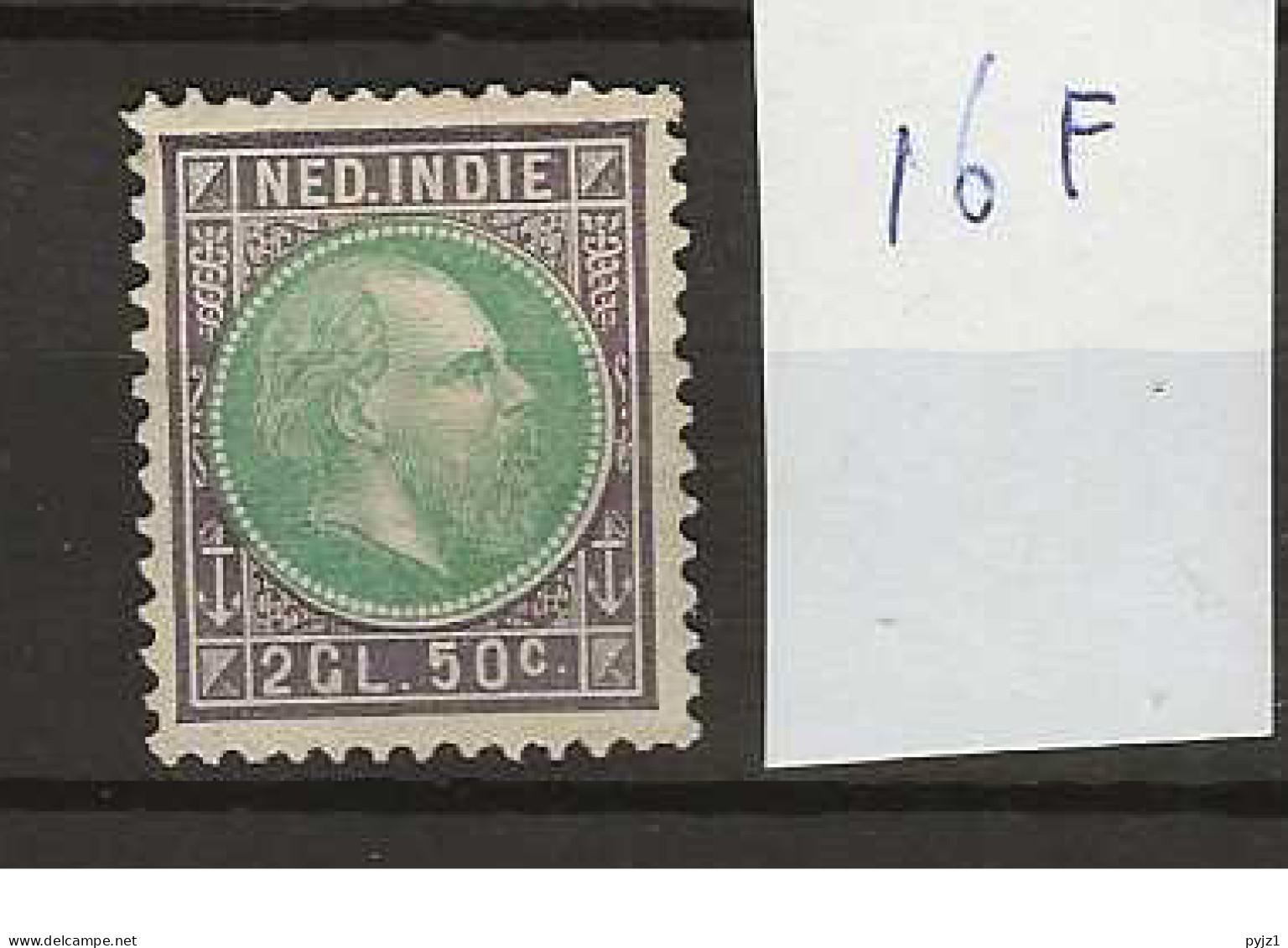 1870 MH Nederlands Indië NVPH 16F Perf  12 1/2.: 12 - Niederländisch-Indien