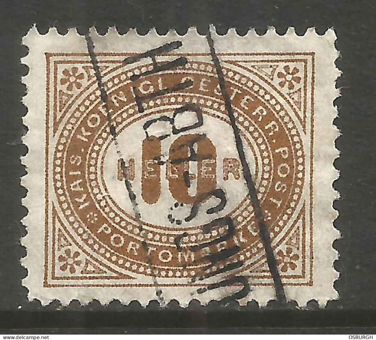 AUSTRIA. 10h POSTAGE DUE PERF 12.5 USED - Portomarken