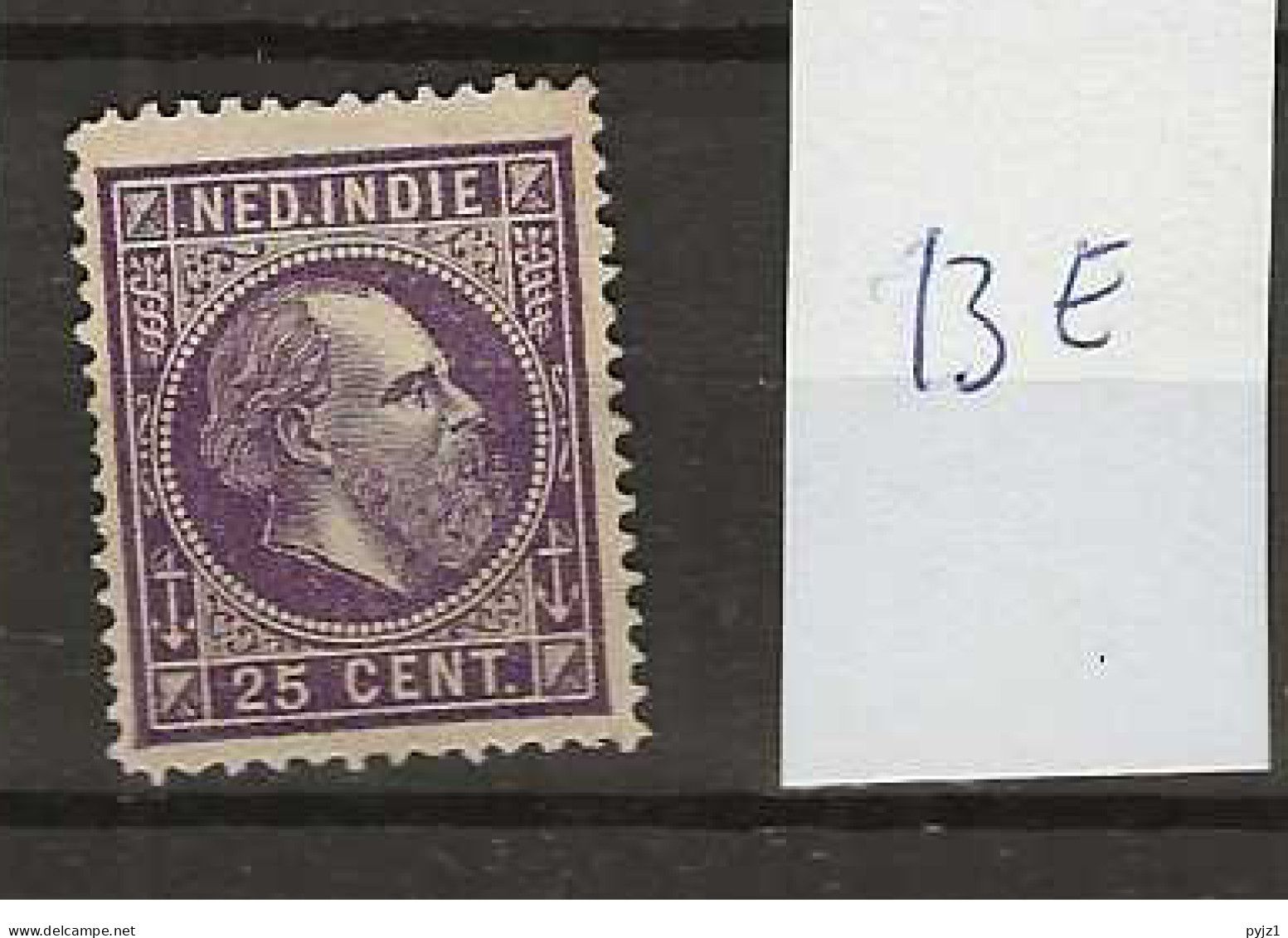 1870 MH Nederlands Indië NVPH 13E Perf  13 1/2.: 13 1/4 Gr. G. - Nederlands-Indië