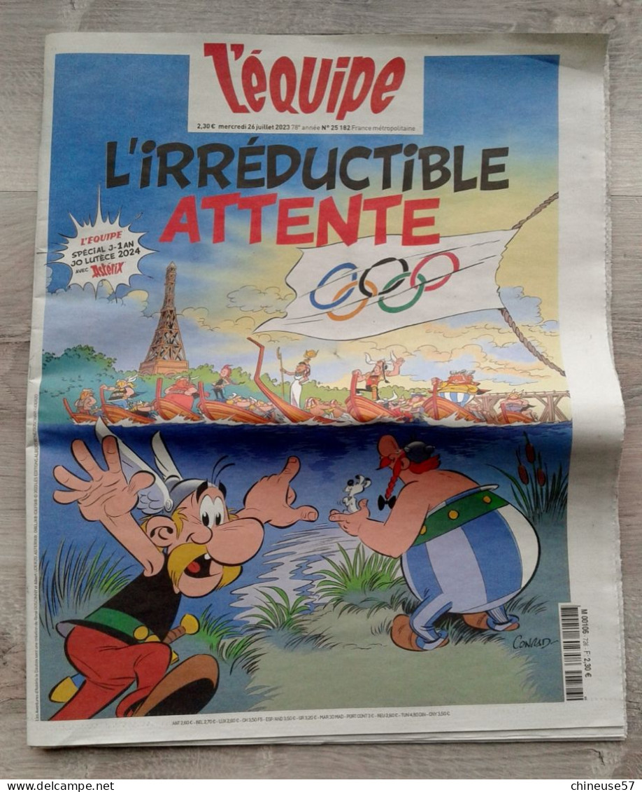 Journal L'équipe Sport Spécial Jeux Olympiques 2024 Astérix " L'irréductible Attente " - 1950 - Today