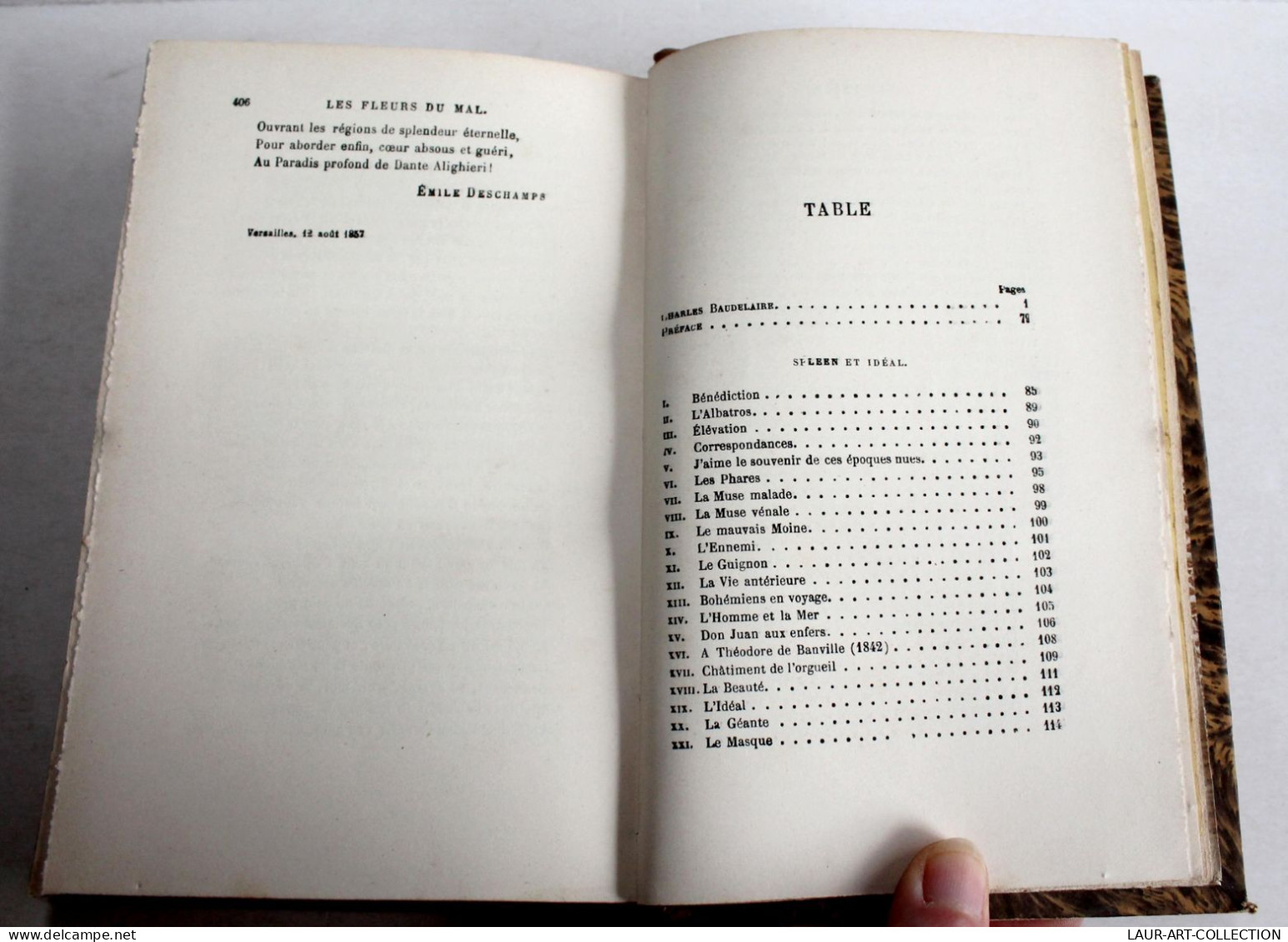 BAUDELAIRE OEUVRES COMPLETE FLEURS DU MAL EDITION DEFINITIVE NOTICE GAUTIER 1857, LIVRE ANCIEN XIXe SIECLE (2204.69) - 1801-1900