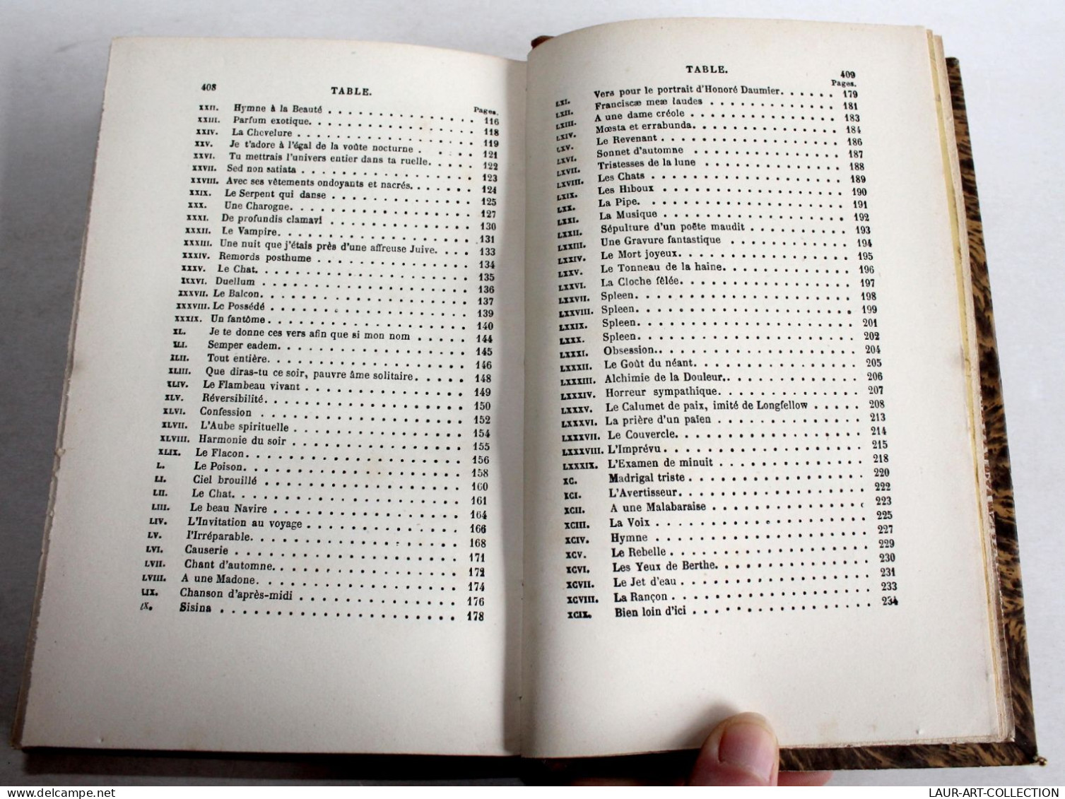 BAUDELAIRE OEUVRES COMPLETE FLEURS DU MAL EDITION DEFINITIVE NOTICE GAUTIER 1857, LIVRE ANCIEN XIXe SIECLE (2204.69)